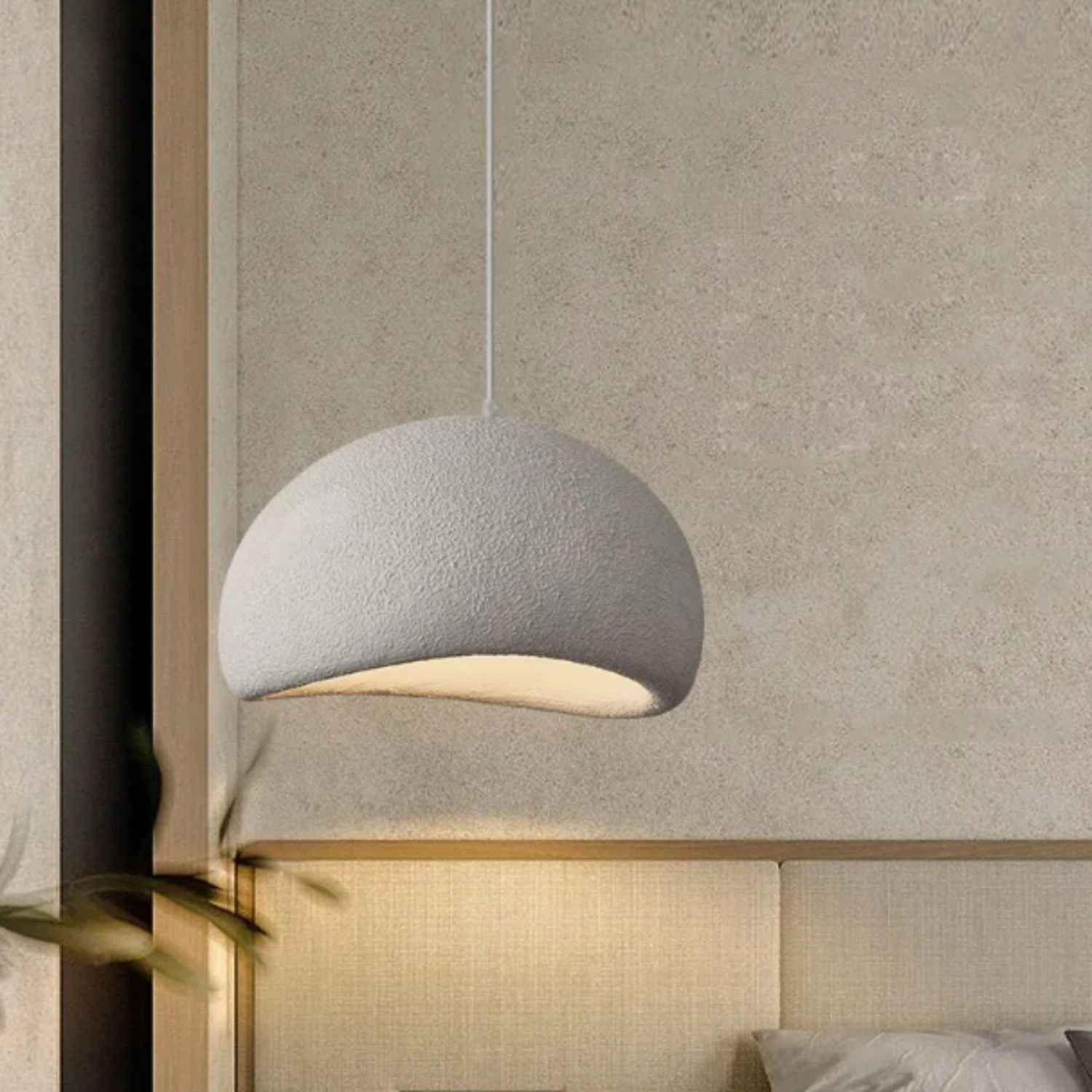 Wabi Sabi – Cream Minimalist Ceiling Lamp 40cm - Cendre Home