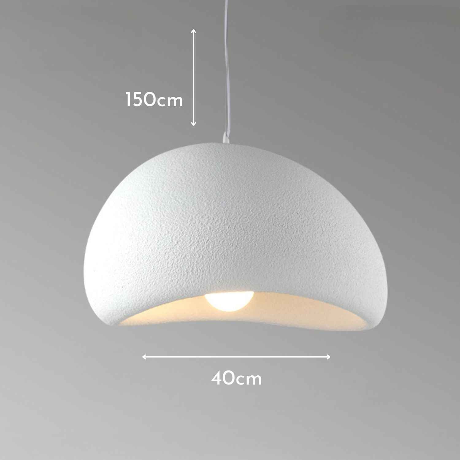 Wabi Sabi – Cream Minimalist Ceiling Lamp 40cm - Cendre Home