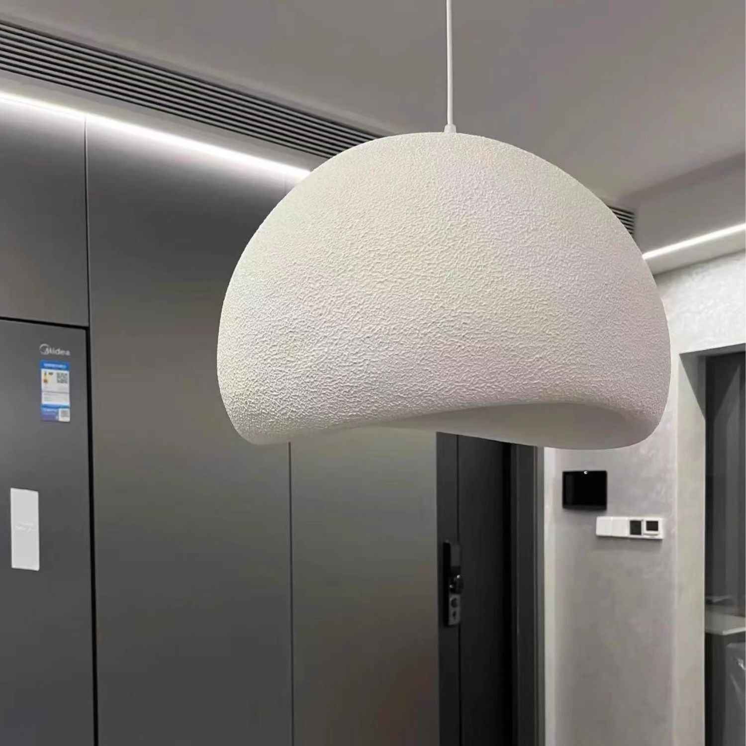 Wabi Sabi – Cream Minimalist Ceiling Lamp 40cm - Cendre Home