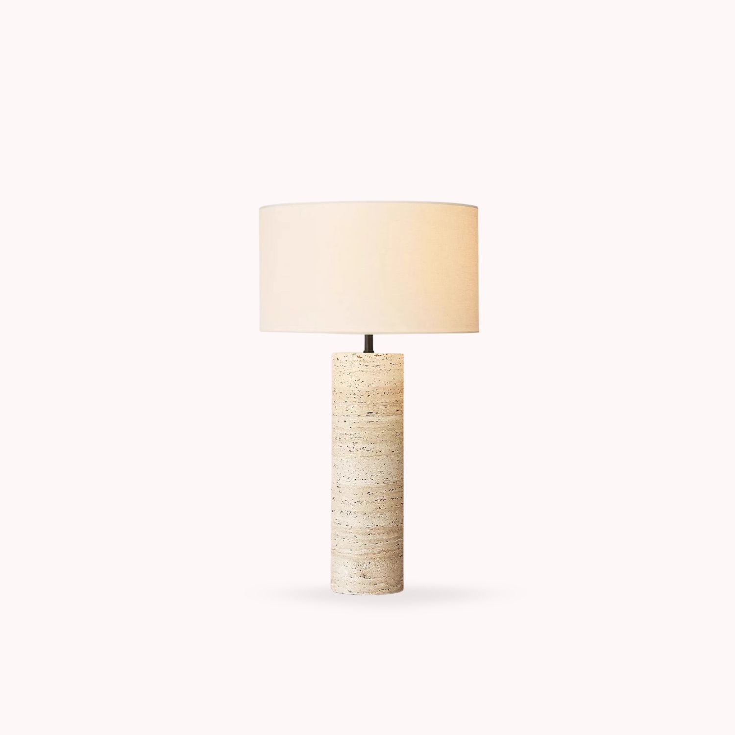 Nordic – Cream Travertine Table Lamp, Medium - Cendre Home