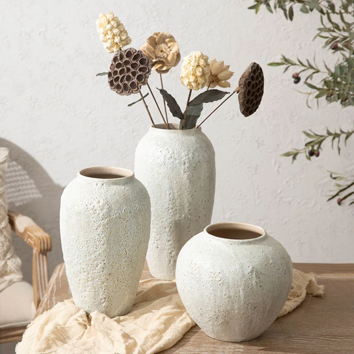 Bela Ceramic Planter Vase | Nordic Design, Artisan-Finished
