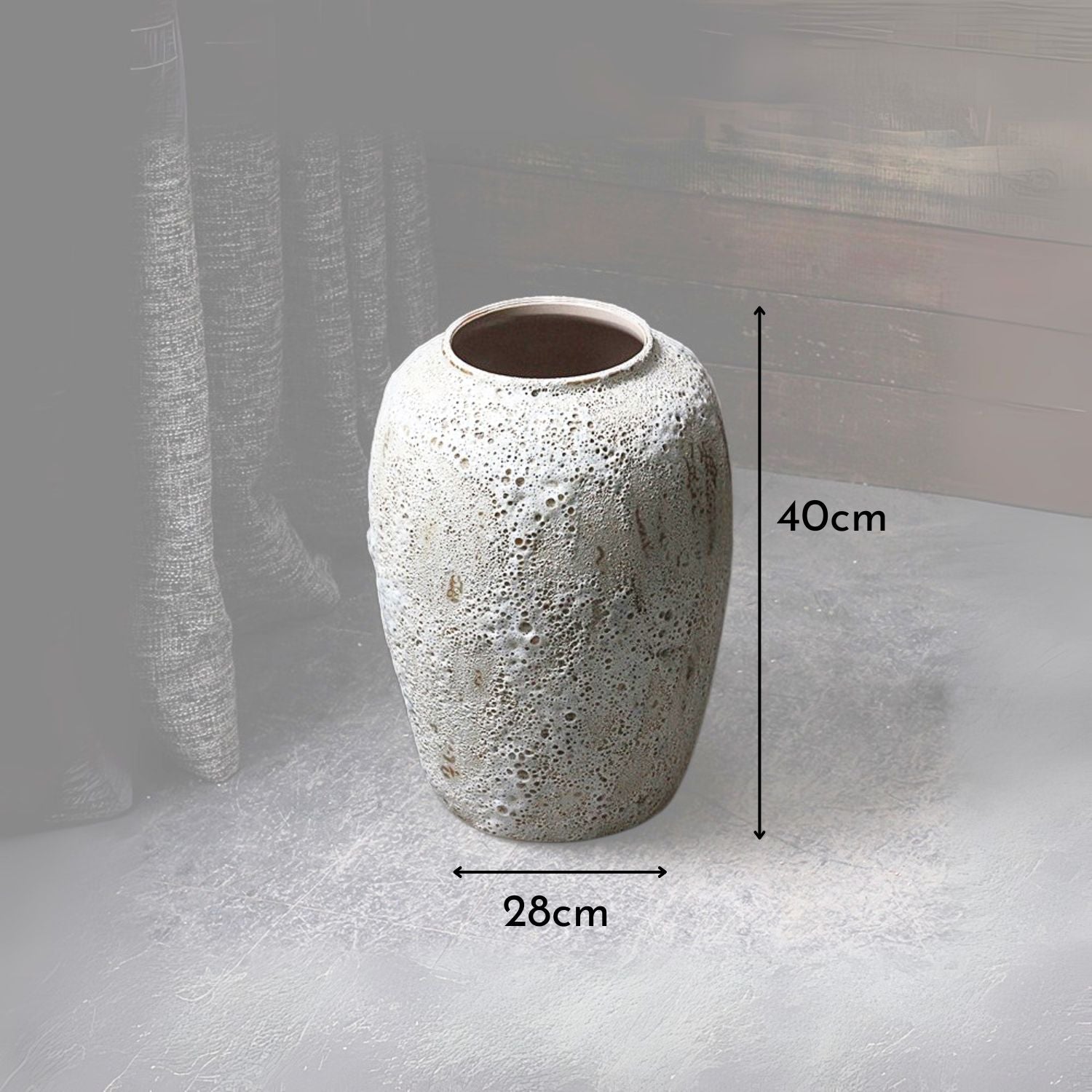 Bela Rustic Ceramic Planter Vase | Handcrafted, Large Size Design