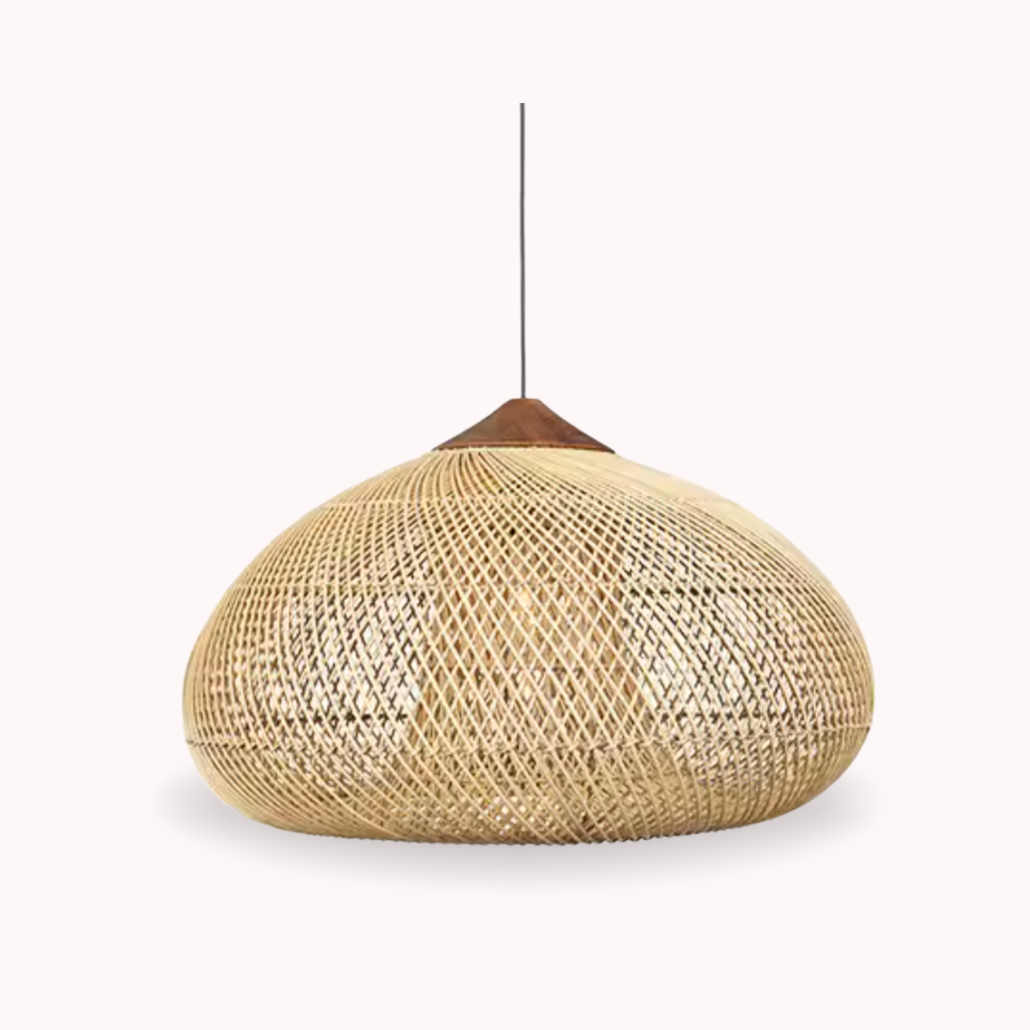 Ethereal – Natural Boho Rattan Pendant Lamp 80cm - Cendre Home