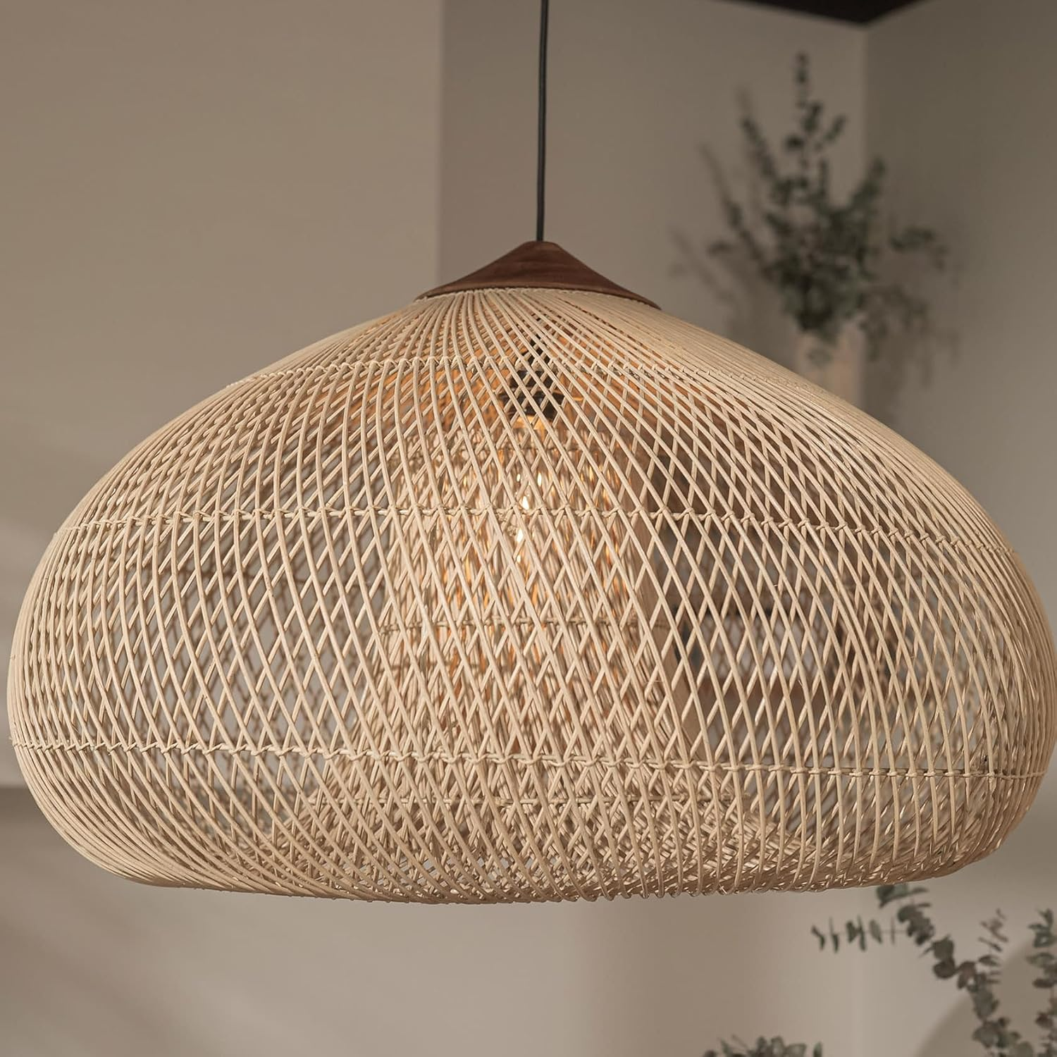 Ethereal – Natural Boho Rattan Pendant Lamp 80cm - Cendre Home
