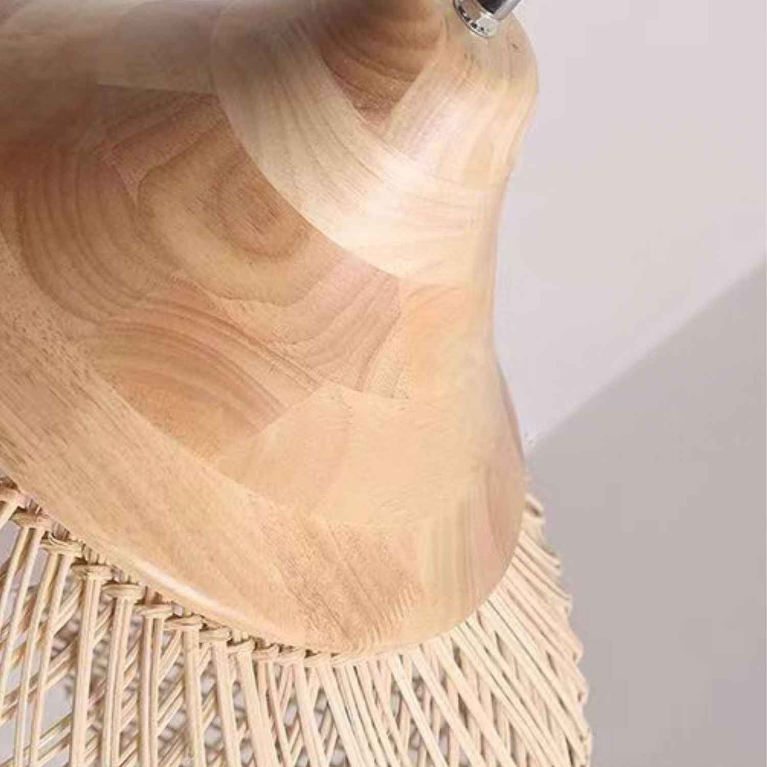 Etereo – Natural Boho Rattan Pendant Lamp 50cm - Cendre Home