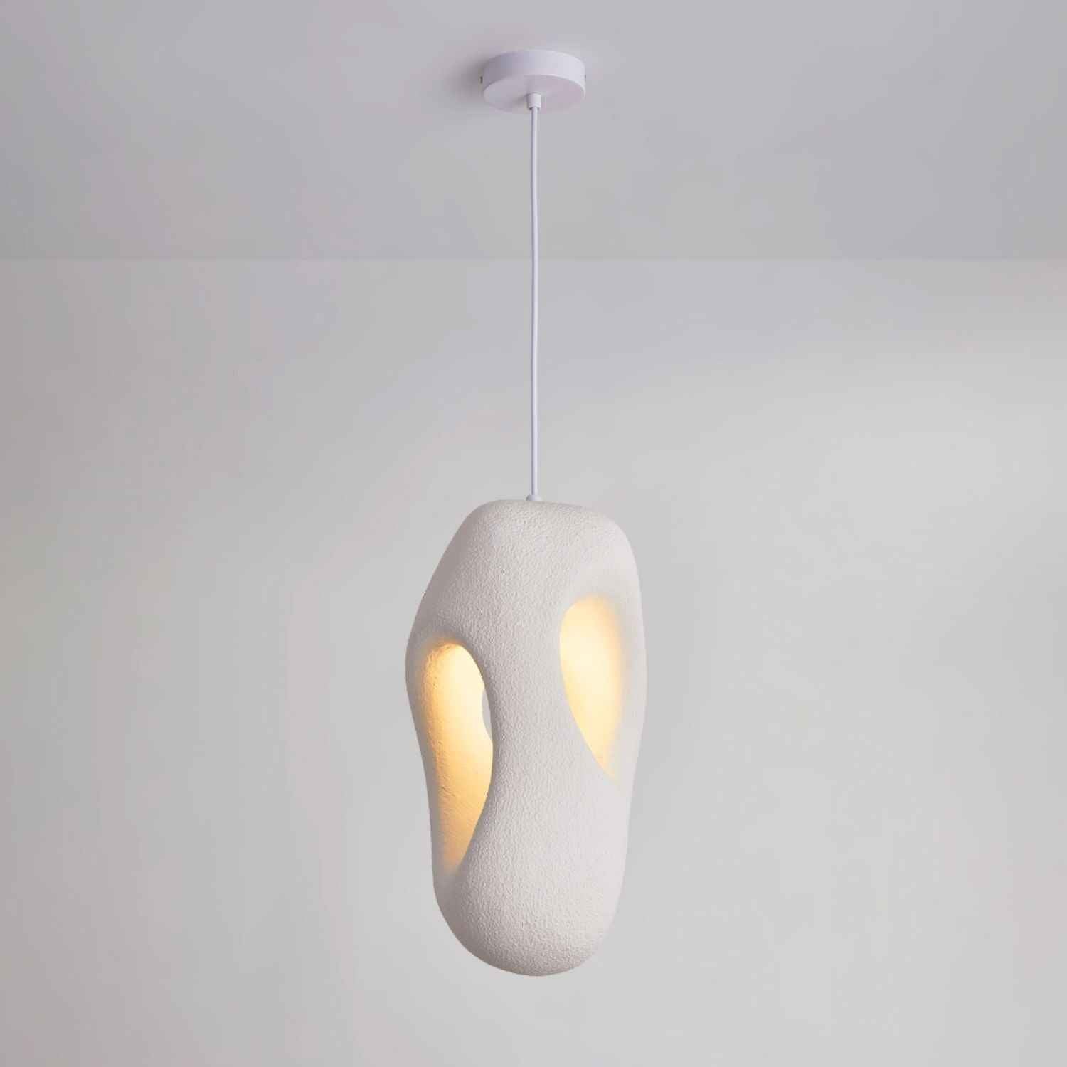Kai – Cream Textured Japandi Pendant Lamp 150cm - Cendre Home