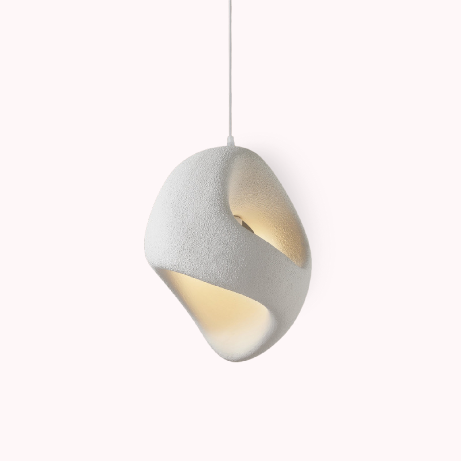 Zen Iki – Cream Japandi Textured Pendant Lamp 150cm - Cendre Home
