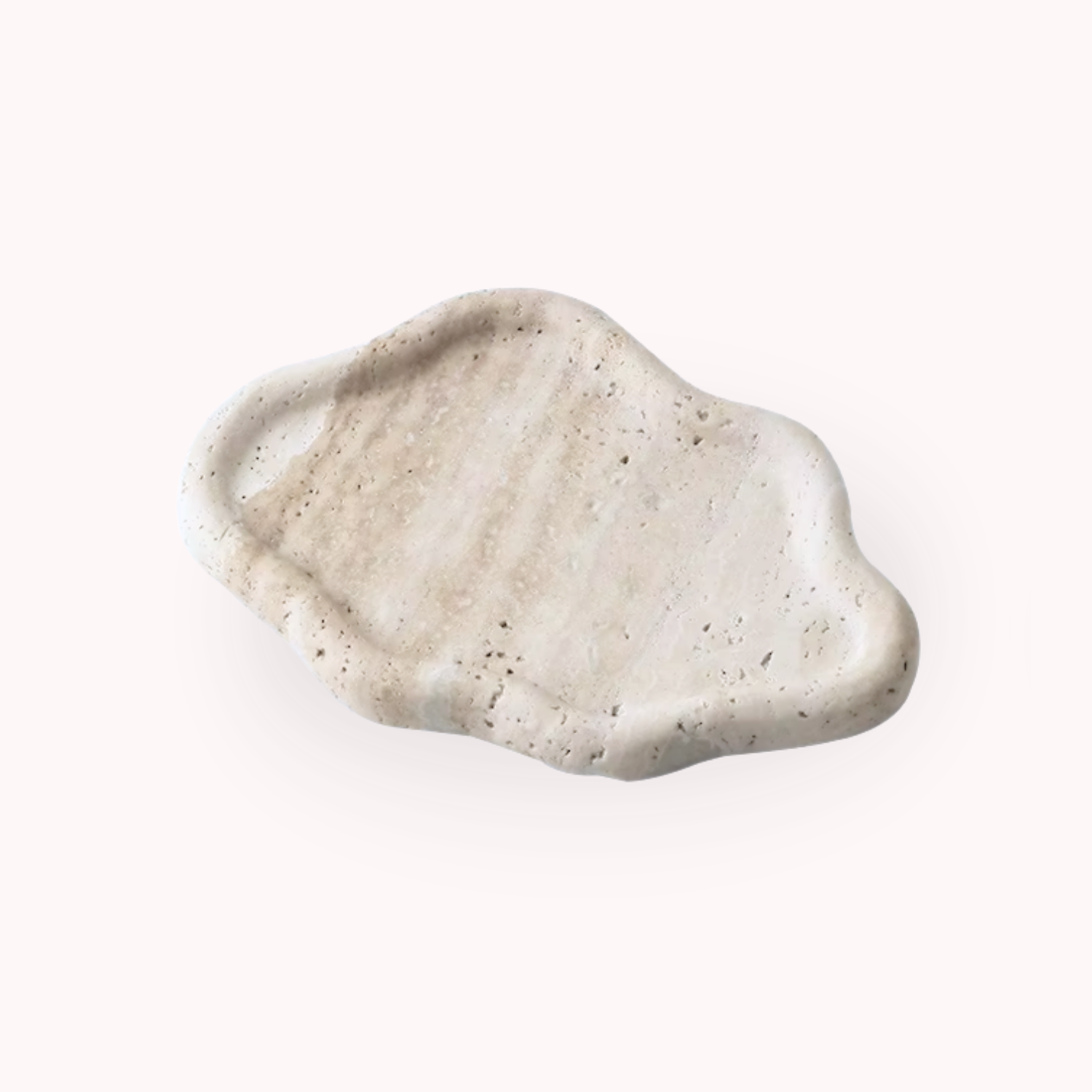 Cielo Travertine Stone Tray | Irregular Design, Natural Texture