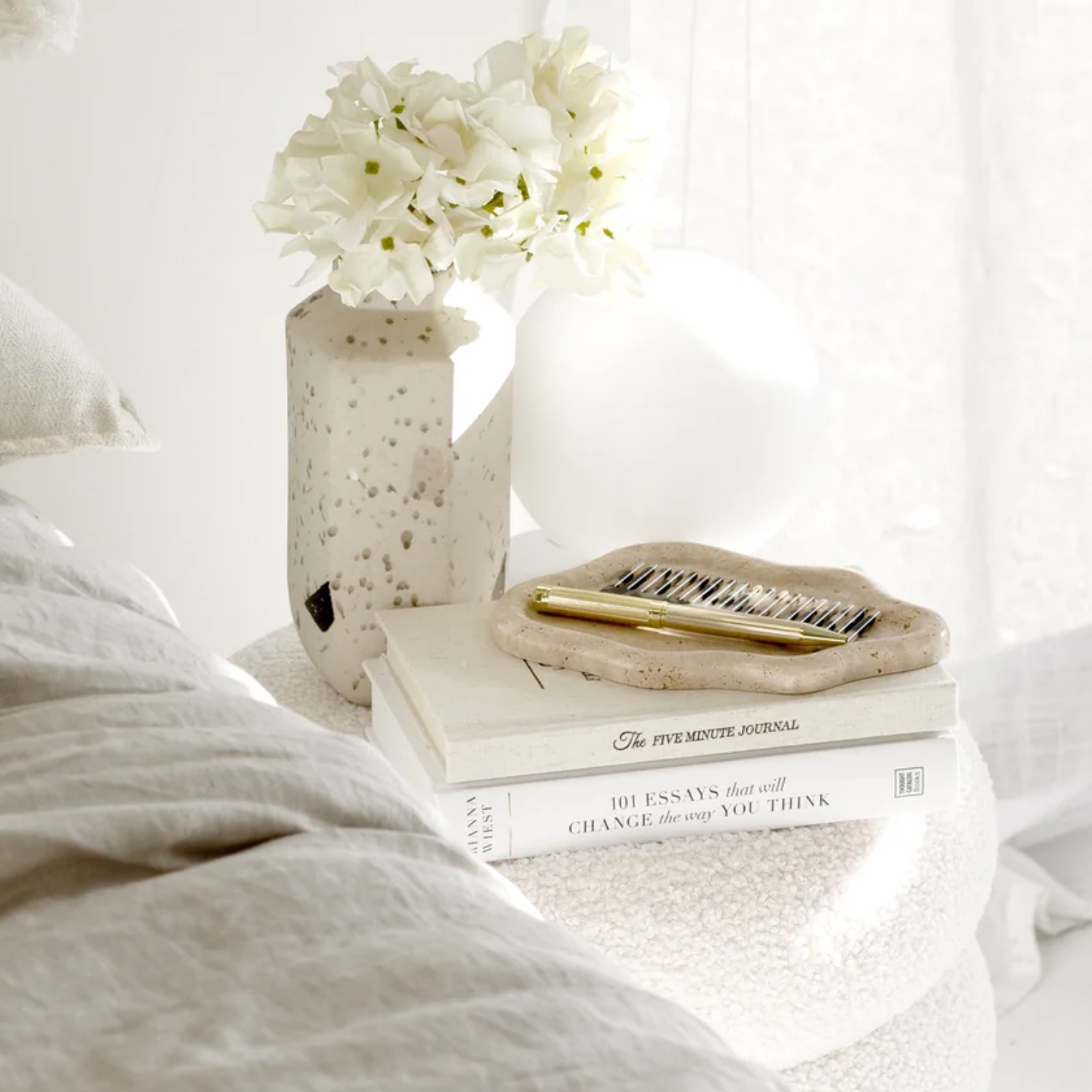 Cielo Travertine Stone Tray | Irregular Design, Natural Texture