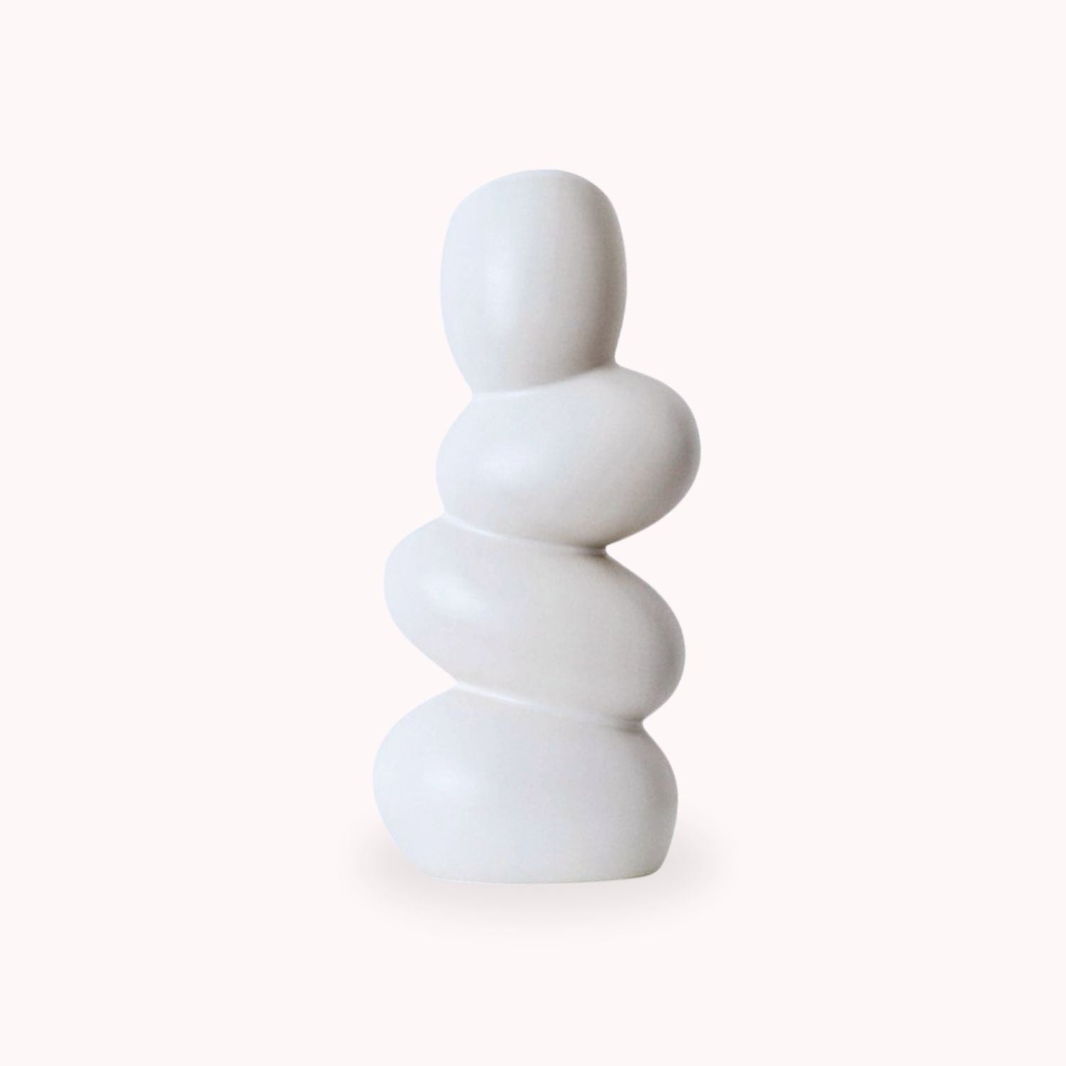 Bela Ceramic Centrepiece Vase | Abstract Stacked Stone Design