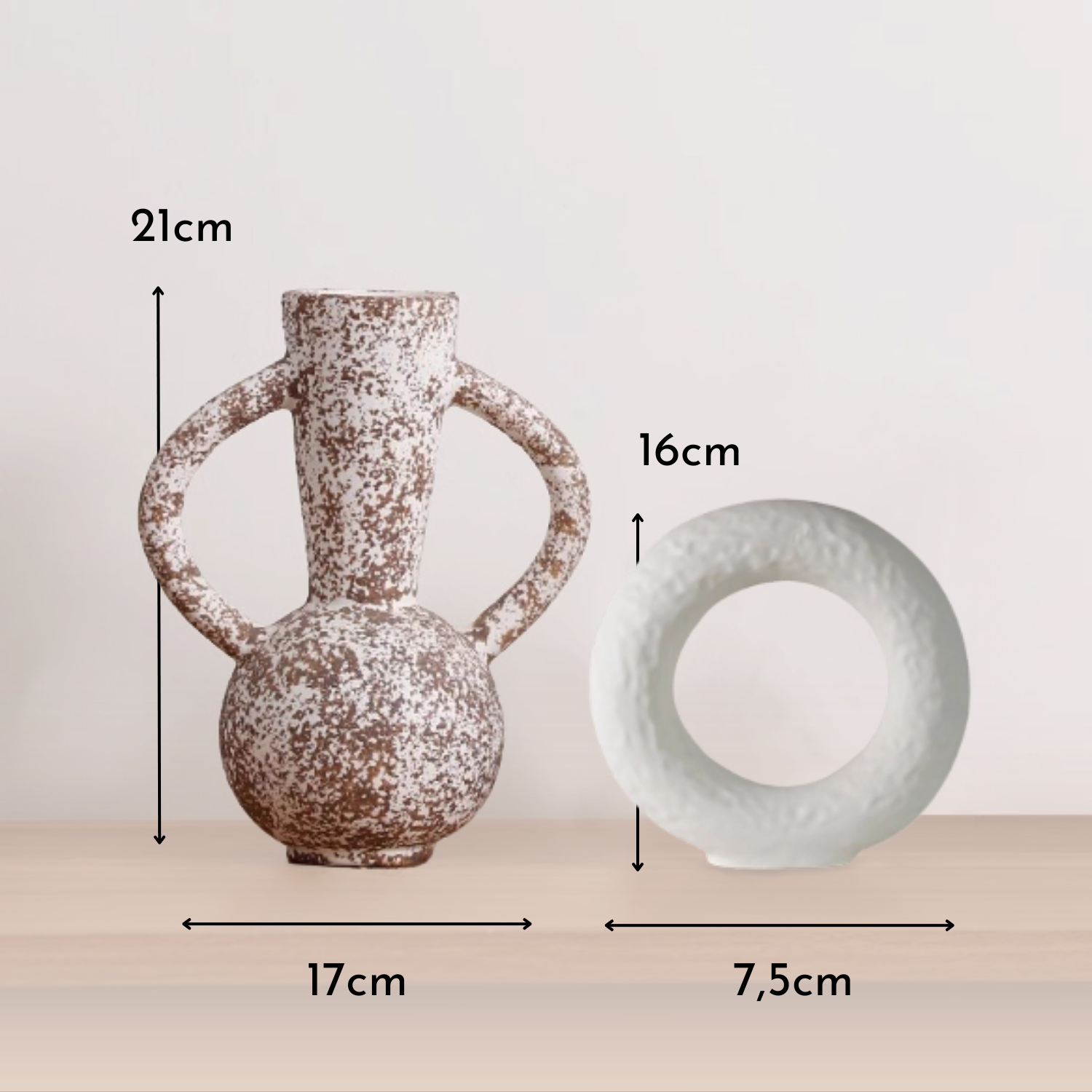 Kora Decorative Figure Set | Textured Ceramic, Ethnic Style