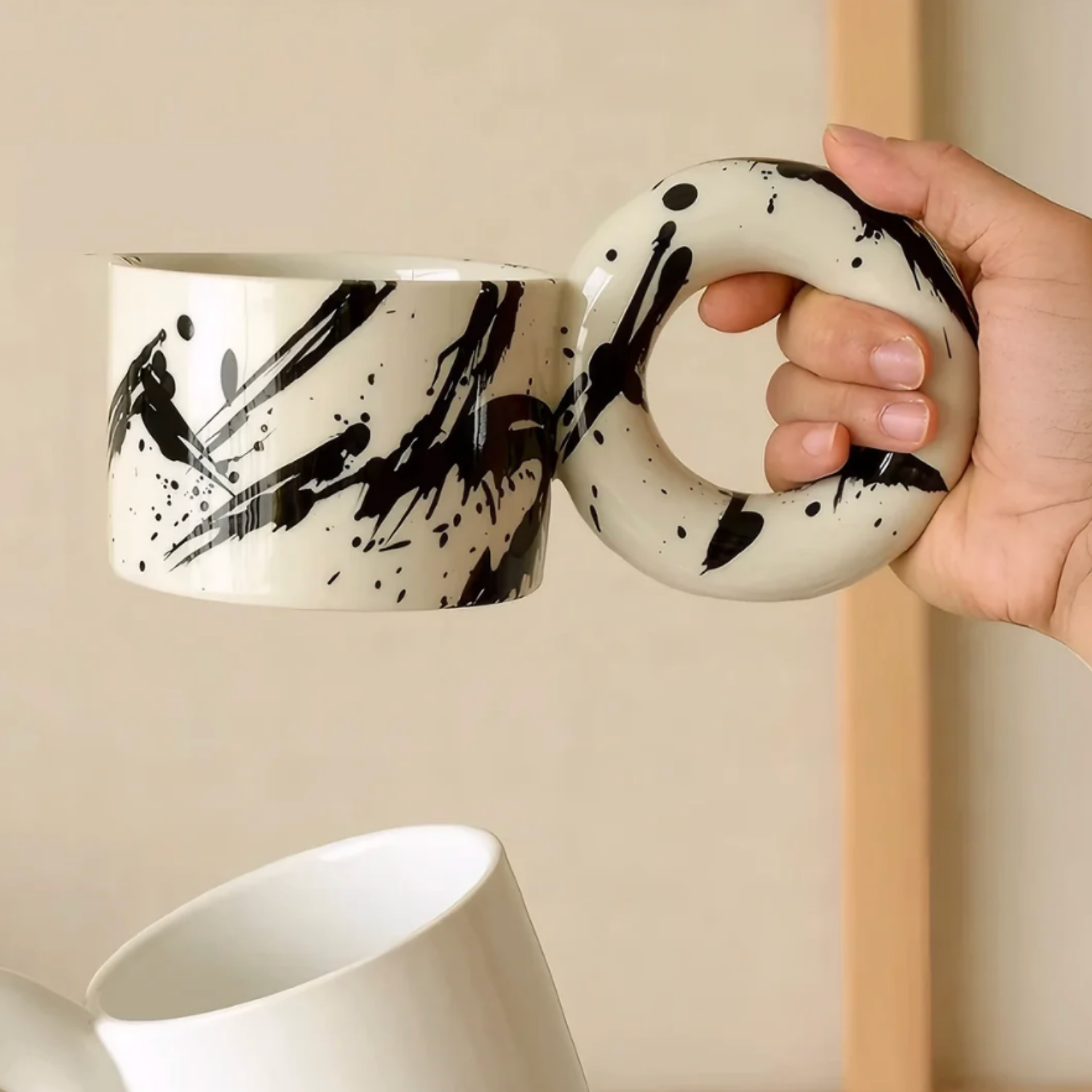 Bello Ceramic Mug | 250ml, Ergonomic Handle, Artistic Design