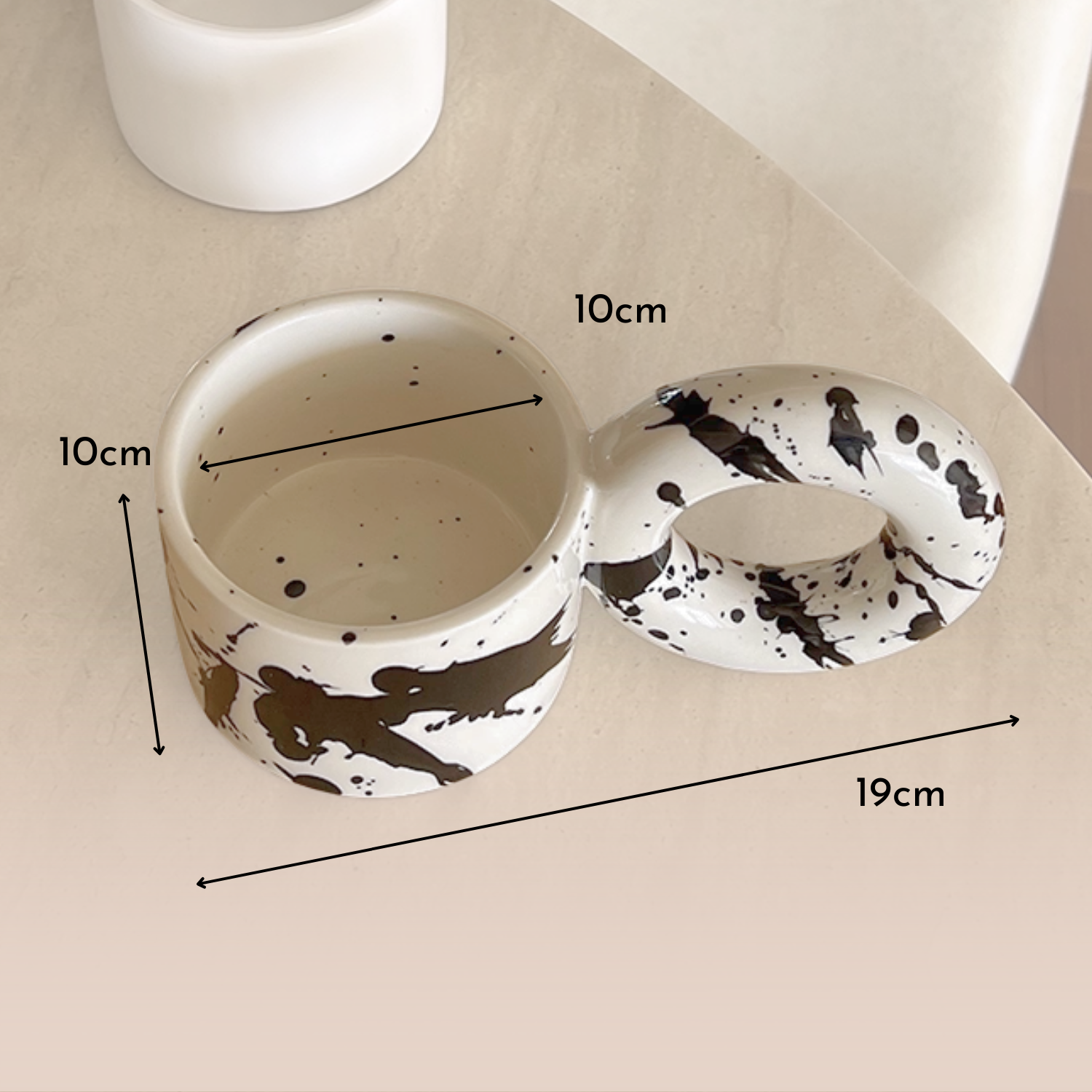 Bello Ceramic Mug | 250ml, Ergonomic Handle, Artistic Design