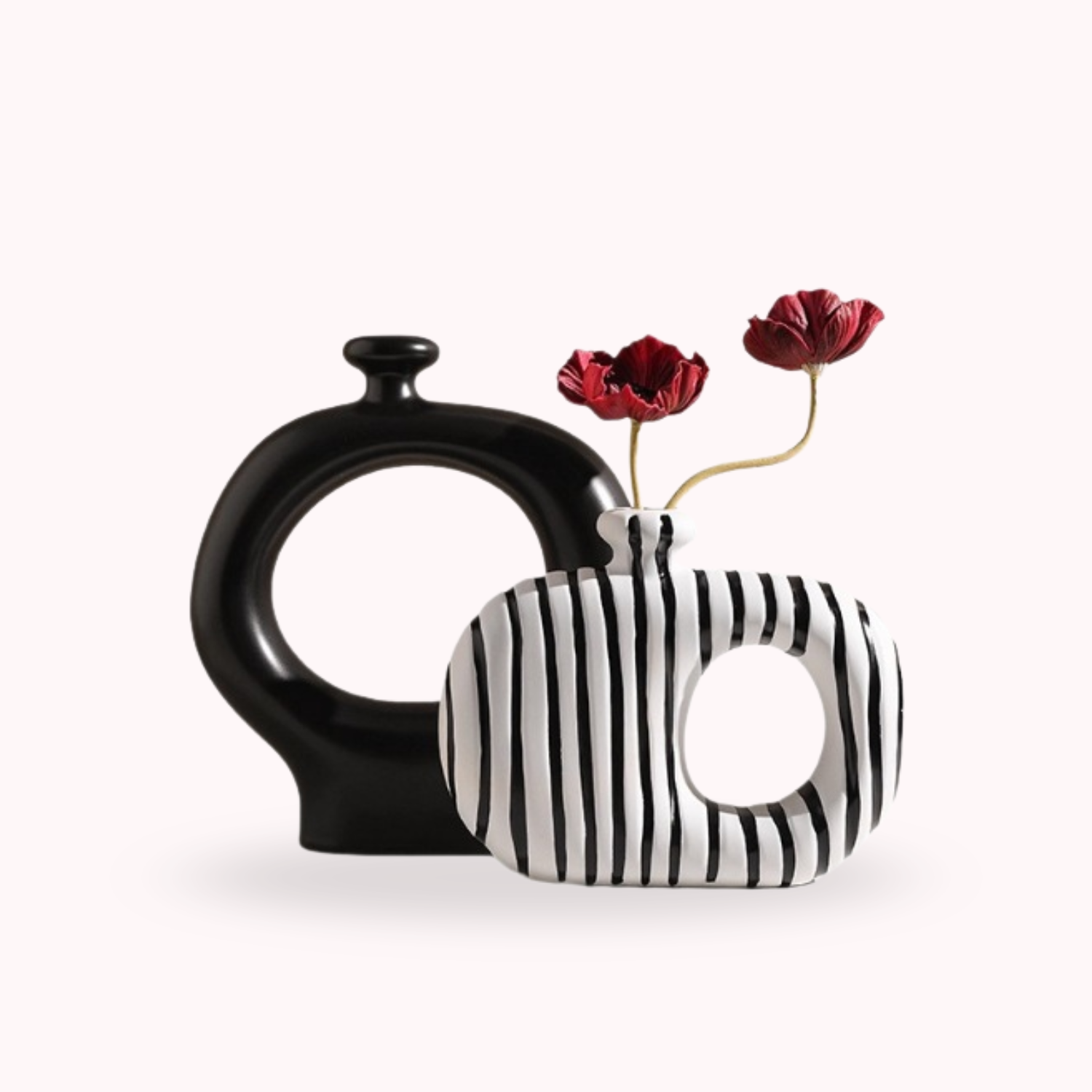 Brio Ceramic Vases Set | Sculptural Design, Minimalist Aesthetic