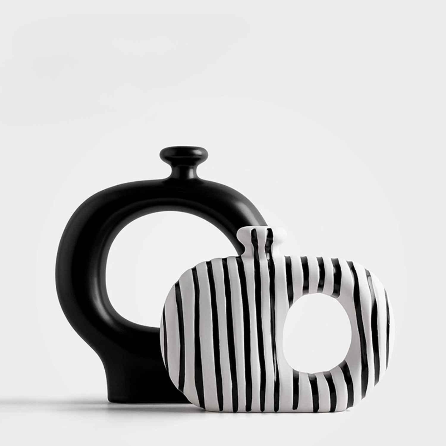 Bela Modern Ceramic Vases | Sculptural Design, Set of 2
