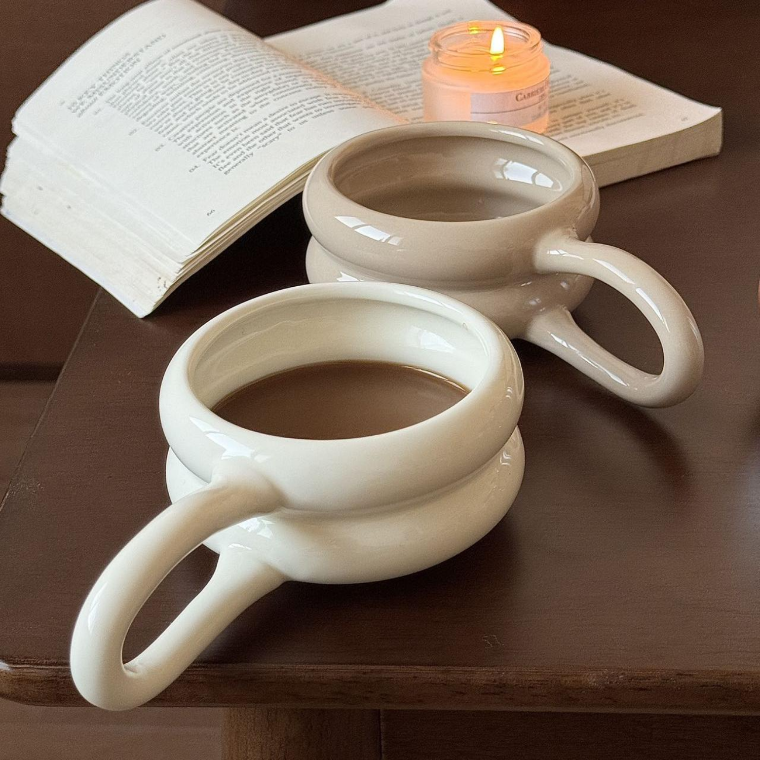 Bela Ceramic Mug | 250 ml, Ergonomic Handle, Nordic Design
