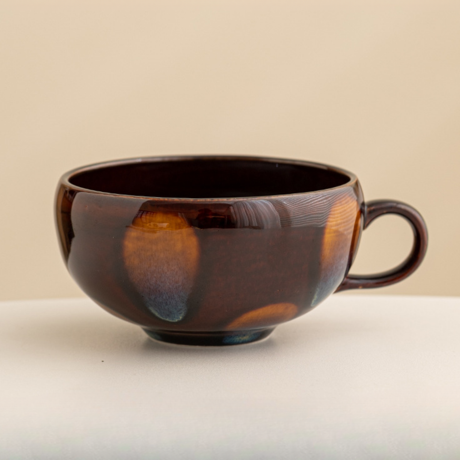 Bela Nougat Milk Mug Bowl | 350 ml Capacity, Glossy Finish