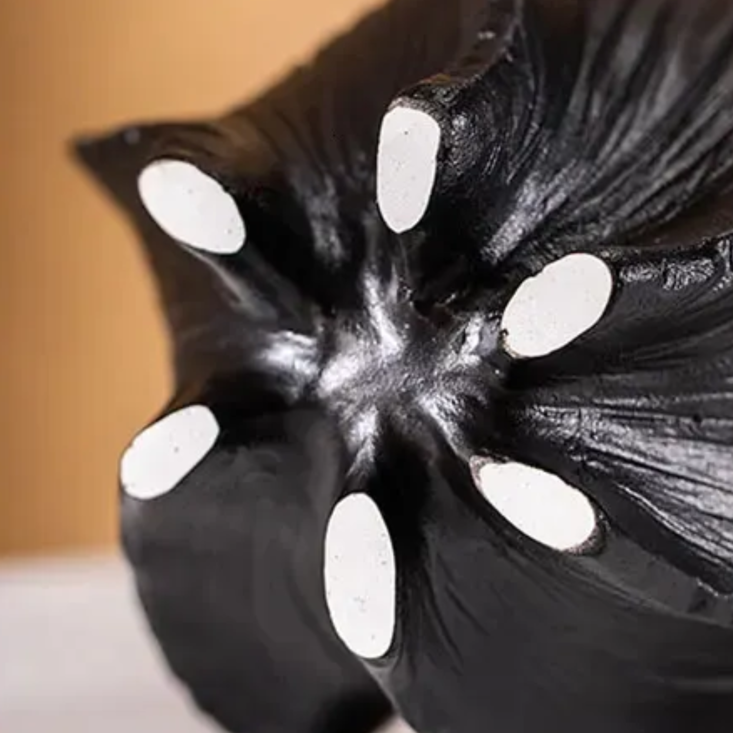 Bela Black Pepper Vase Sculpture | Durable Black Ceramic, 2-in-1 Design