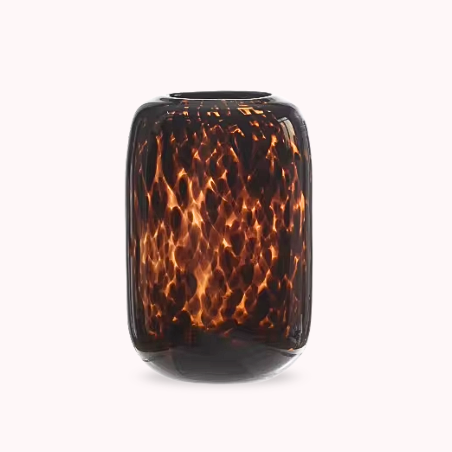 Bello Turtle Shell Vase | Treated Glass, Soft Edge Design