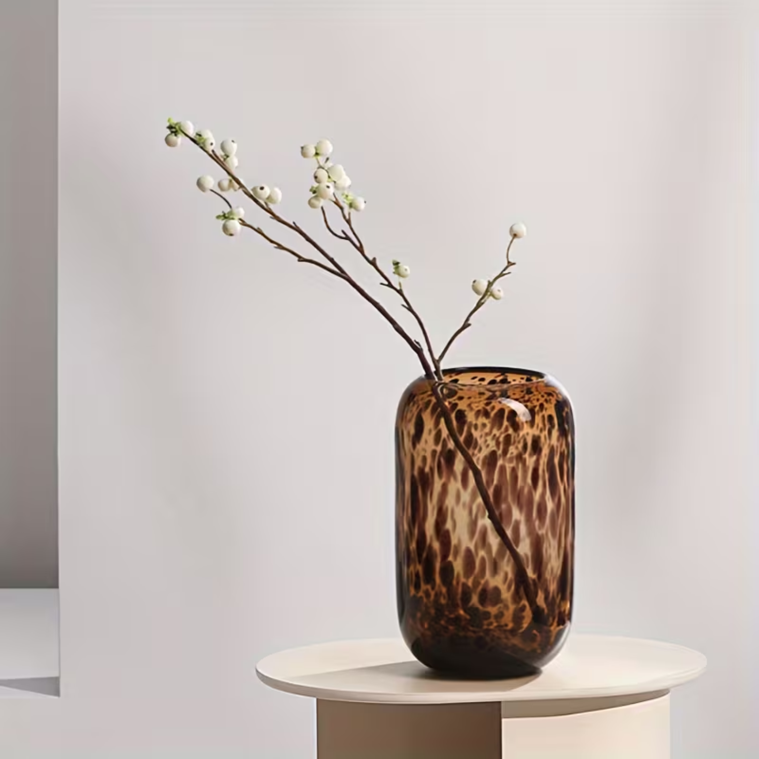 Cora Print Vase | Tortoiseshell Glass, Soft Edge Design