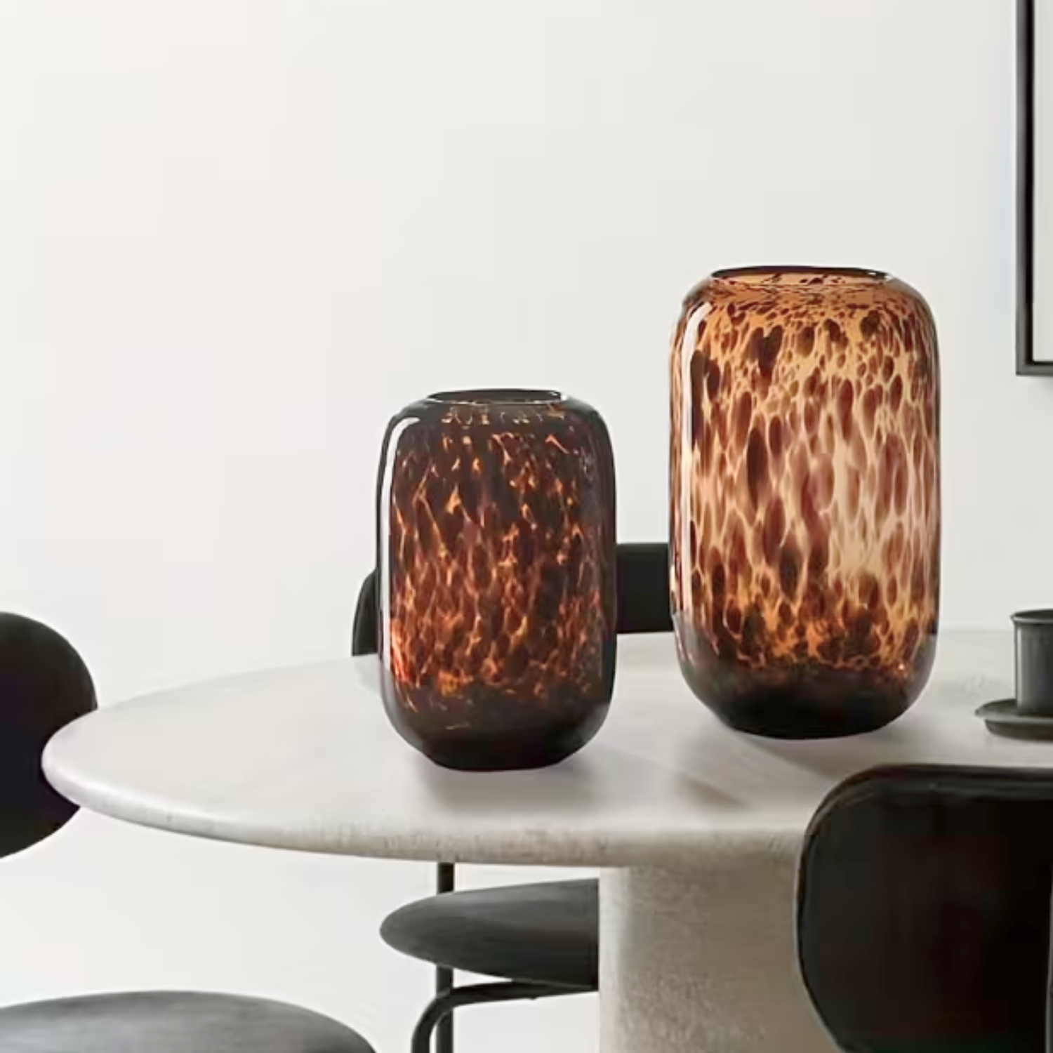 Bello Turtle Shell Vase | Treated Glass, Soft Edge Design