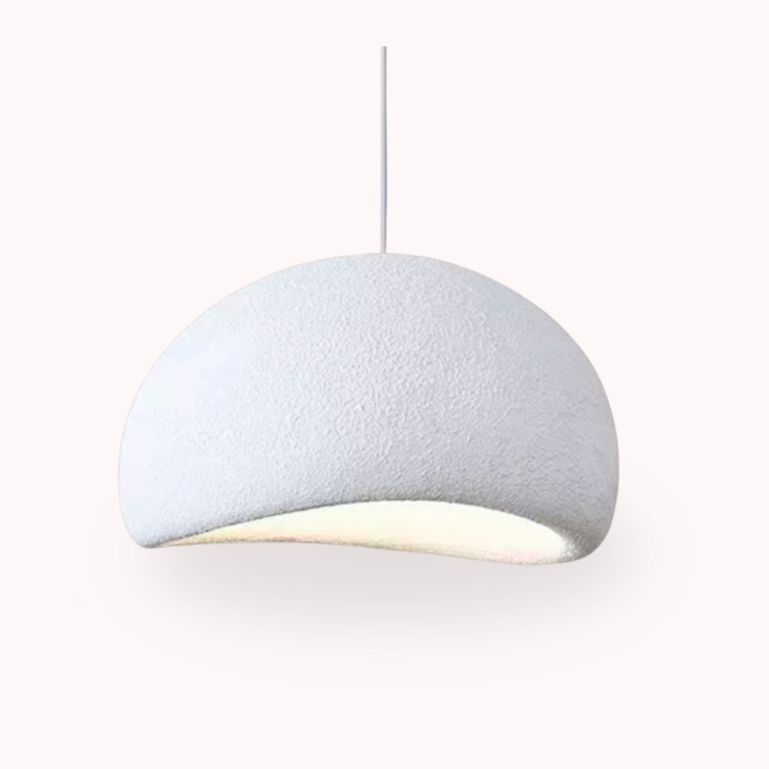 Wabi Sabi – Cream Minimalist Ceiling Lamp 60cm - Cendre Home