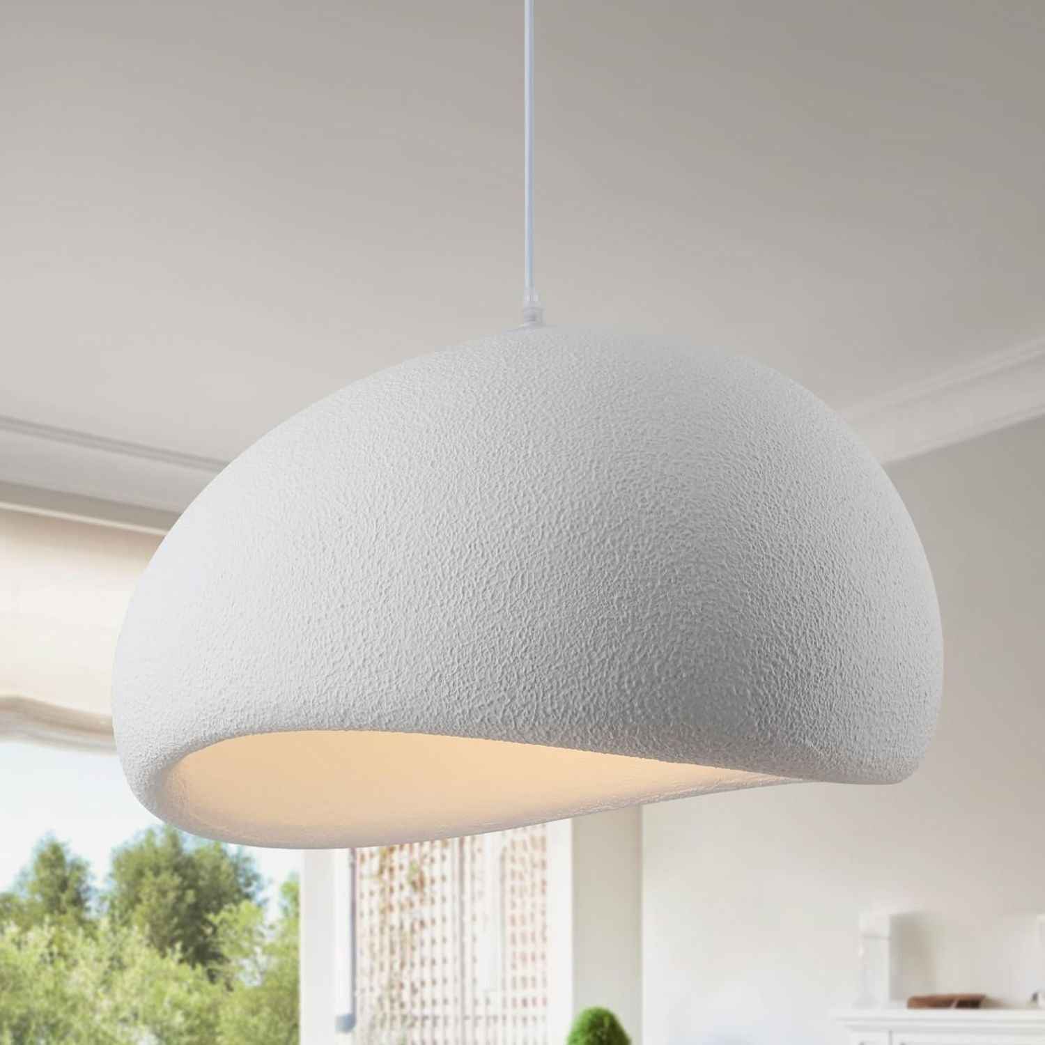 Wabi Sabi – Cream Minimalist Ceiling Lamp 60cm - Cendre Home