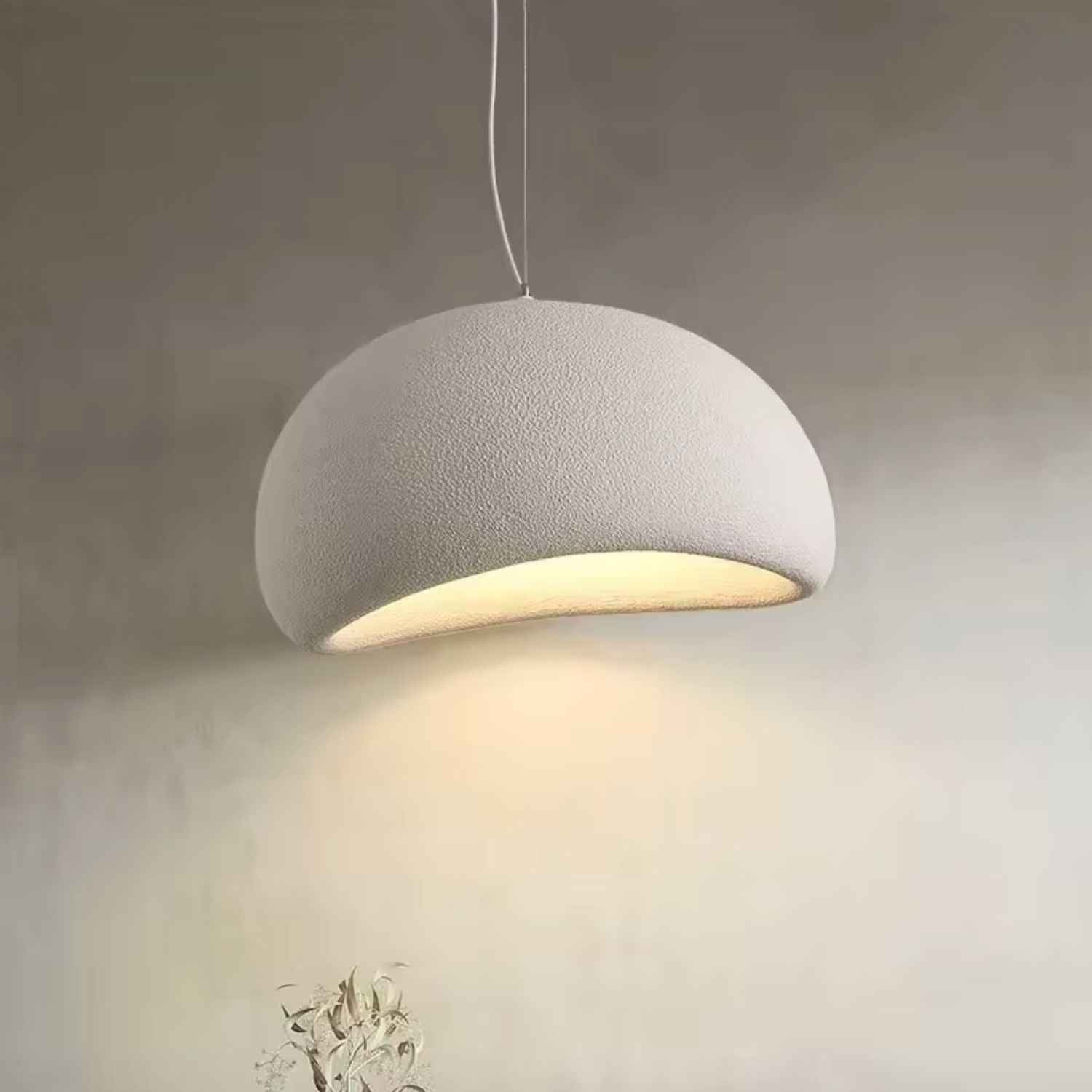 Wabi Sabi – Cream Minimalist Ceiling Lamp 60cm - Cendre Home