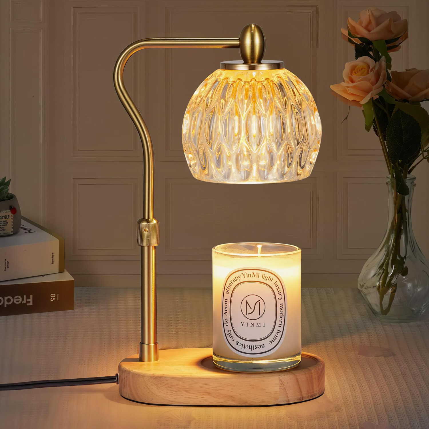 Aromatic – Gold Modern Candle Warmer Lantern - Cendre Home