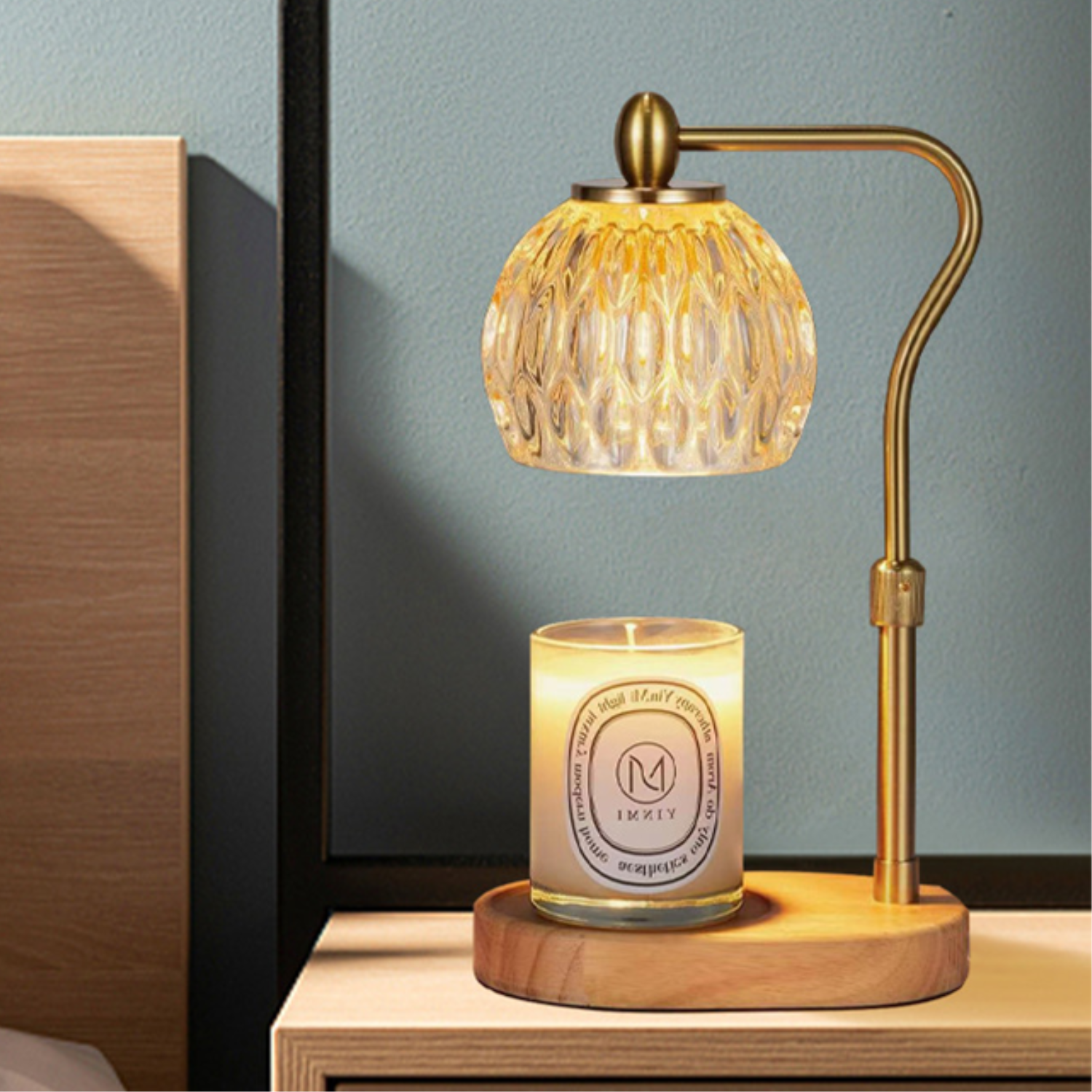 Aromatic – Gold Modern Candle Warmer Lantern - Cendre Home