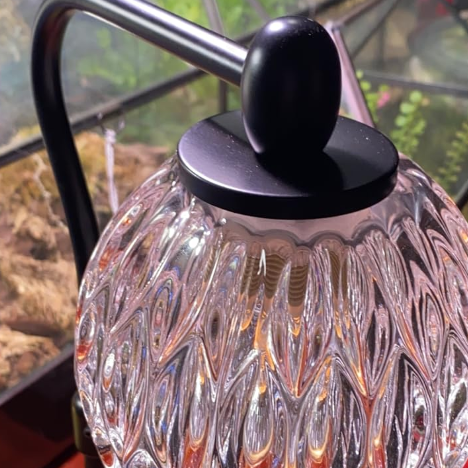 Aromatic – Black Modern Lantern Candle Warmer Lamp - Cendre Home