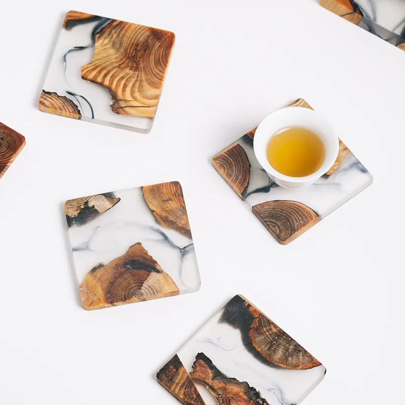 Moro Resin Coasters | Handmade Pinewood & Art Resin