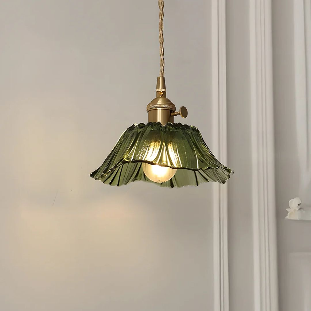 Bela Glass Pendant Light | Flower Shape, Adjustable Length 150 cm
