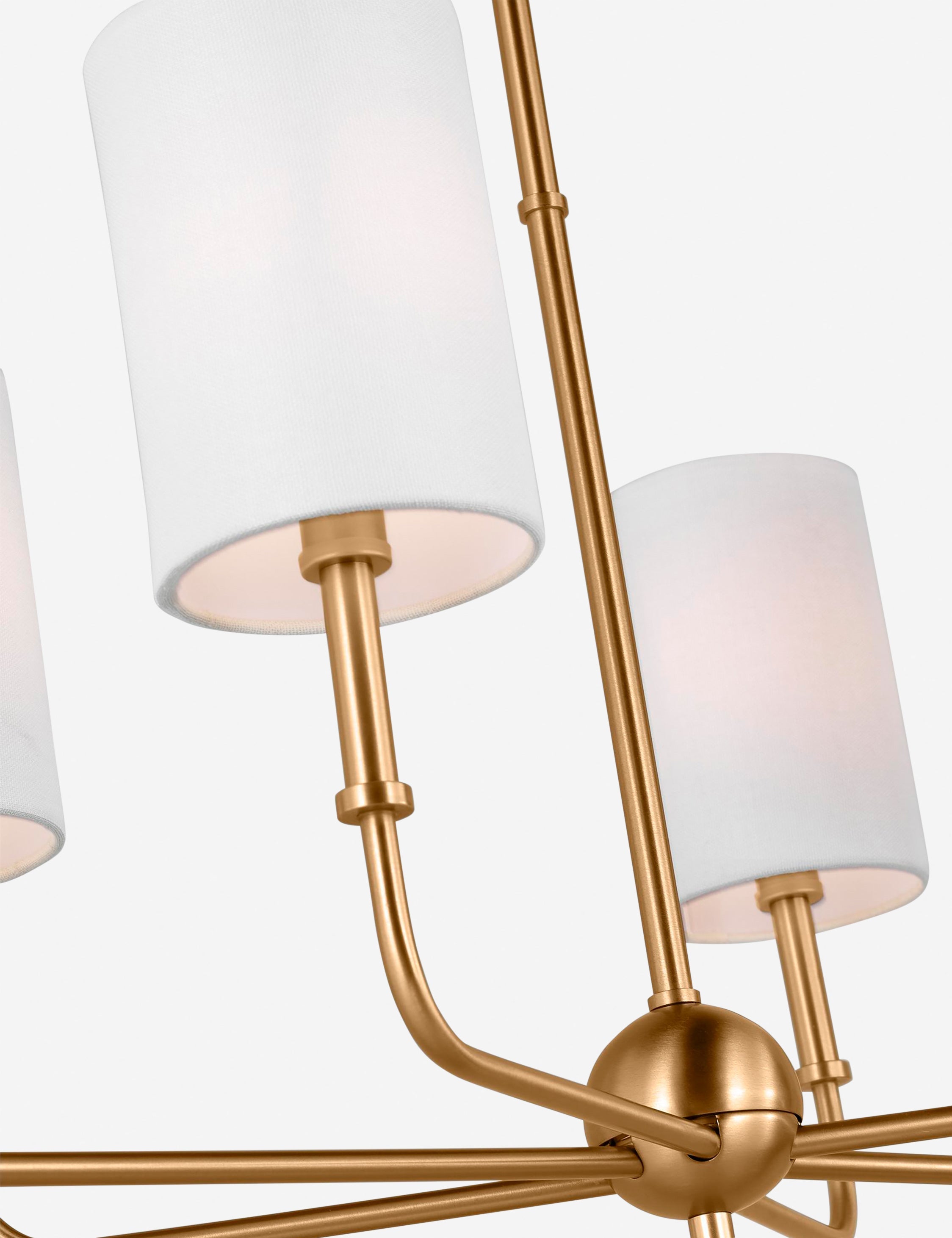 Luma Linear Chandelier | Sleek Frame, Drum Shades