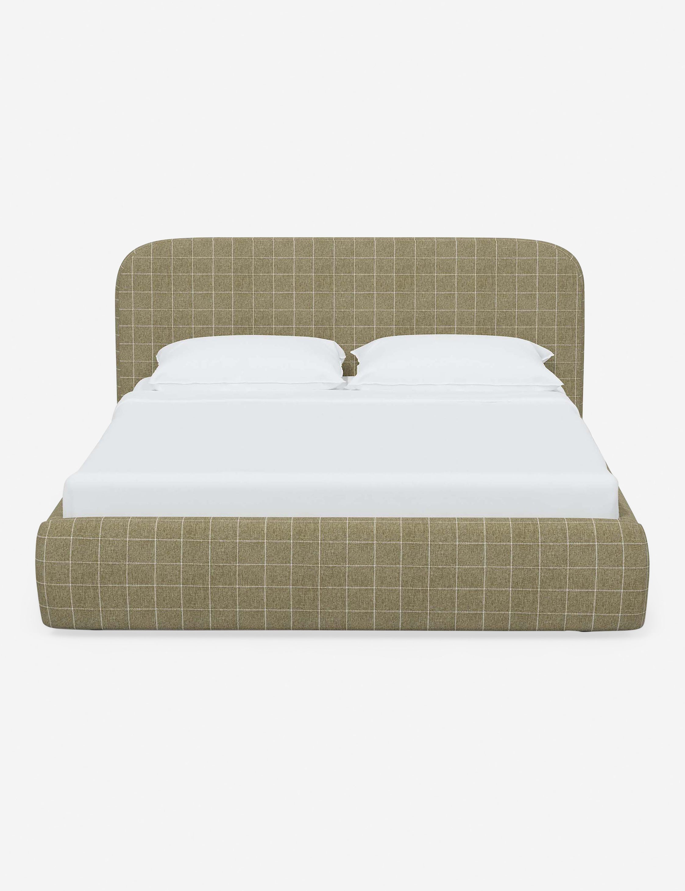Bela Platform Bed | Upholstered, Low Rounded Headboard