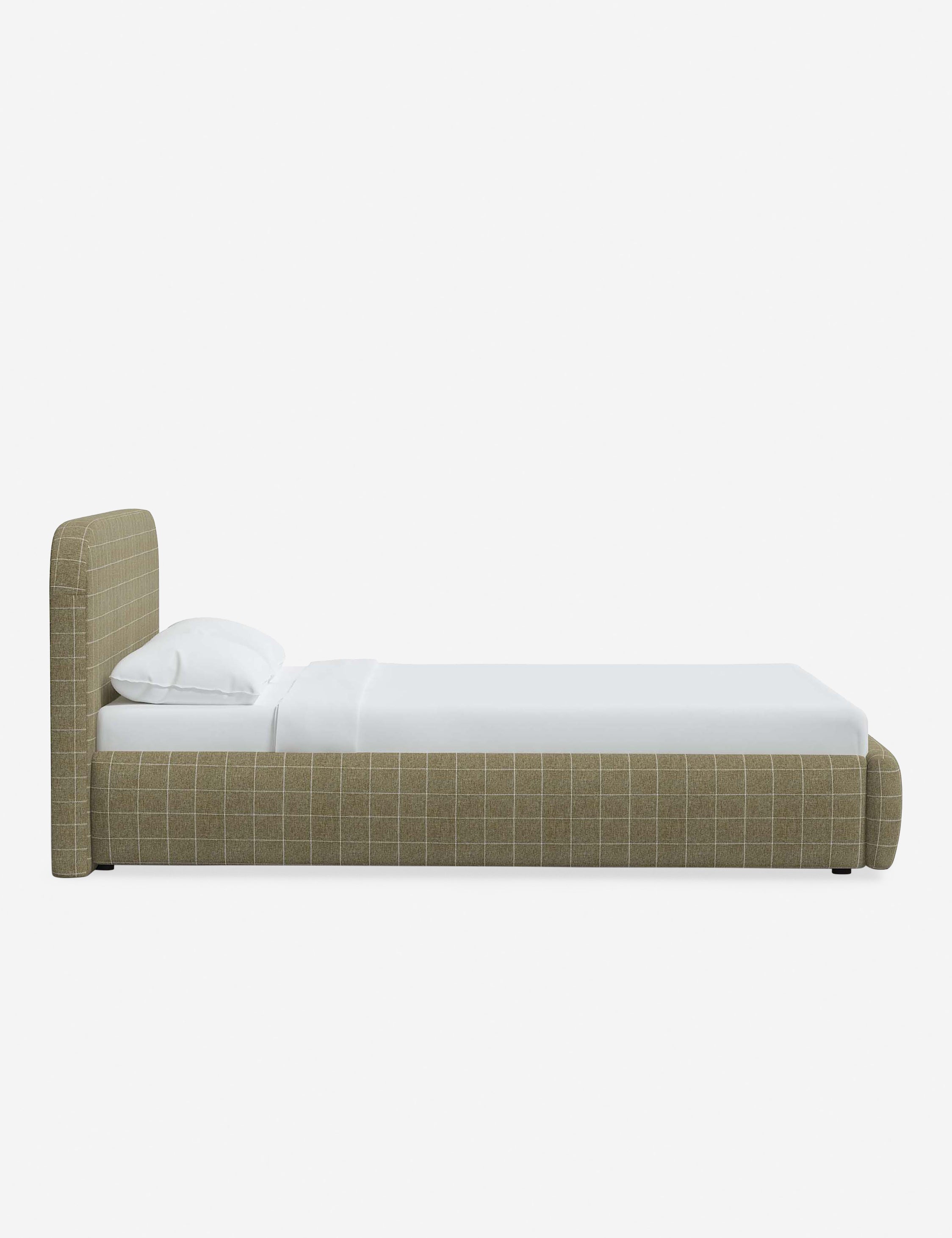 Bela Platform Bed | Upholstered, Low Rounded Headboard