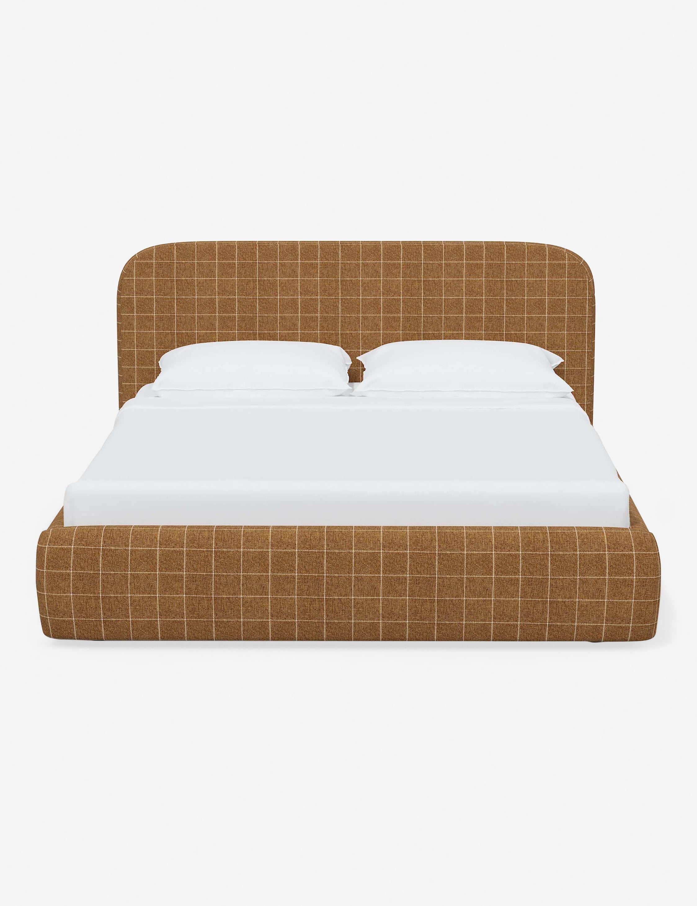 Bela Platform Bed | Upholstered, Low Rounded Headboard