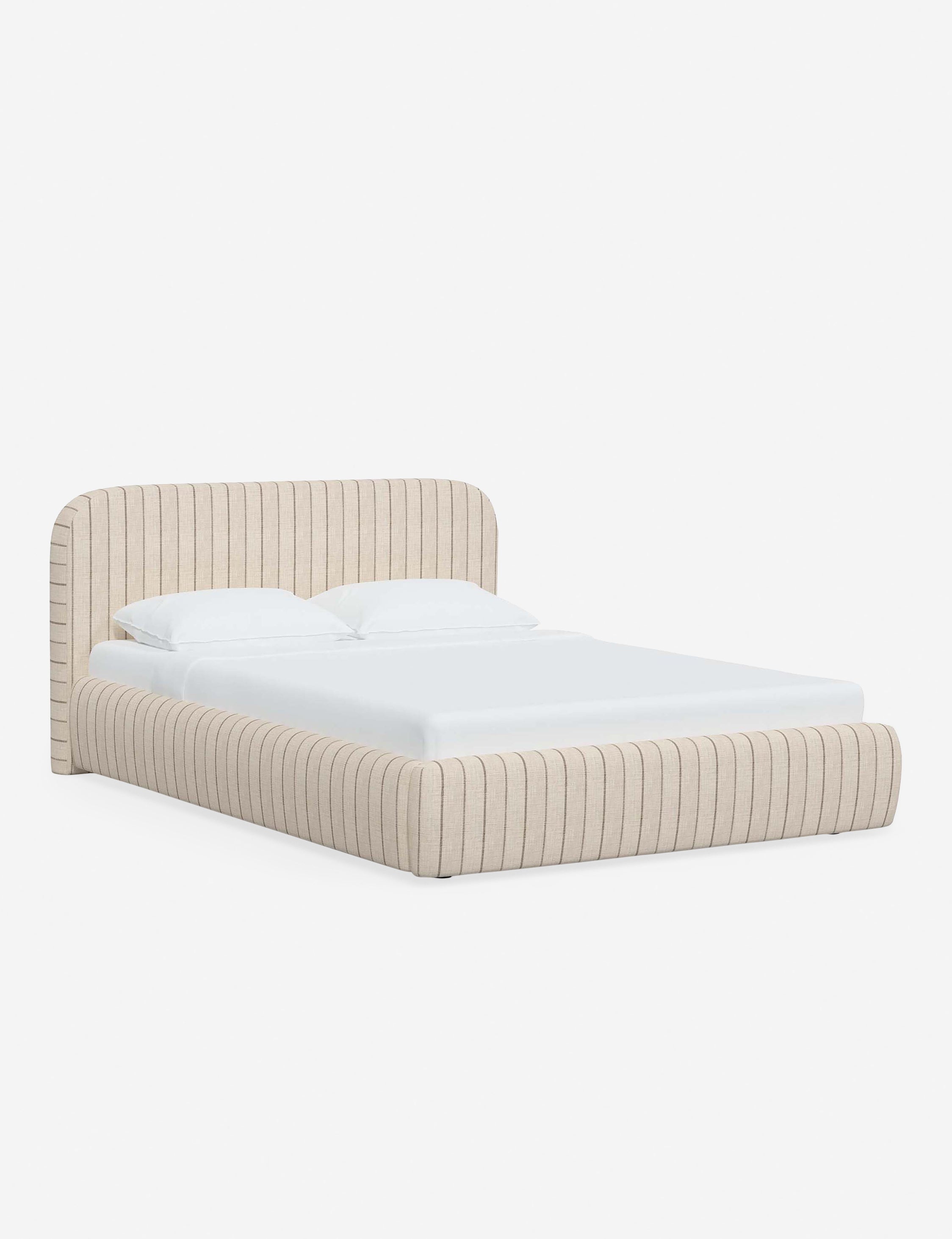 Bela Platform Bed | Upholstered, Low Rounded Headboard