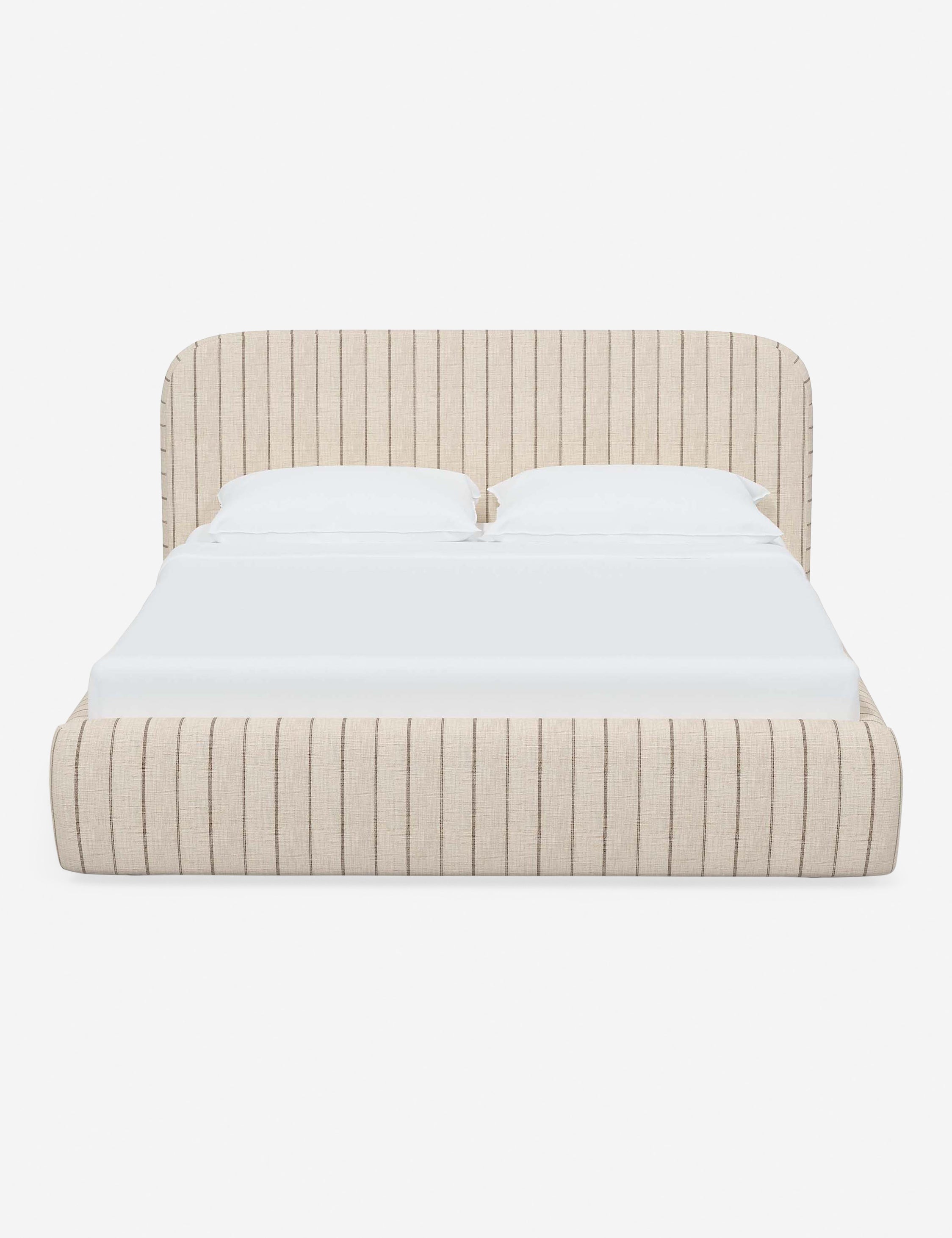 Bela Platform Bed | Upholstered, Low Rounded Headboard