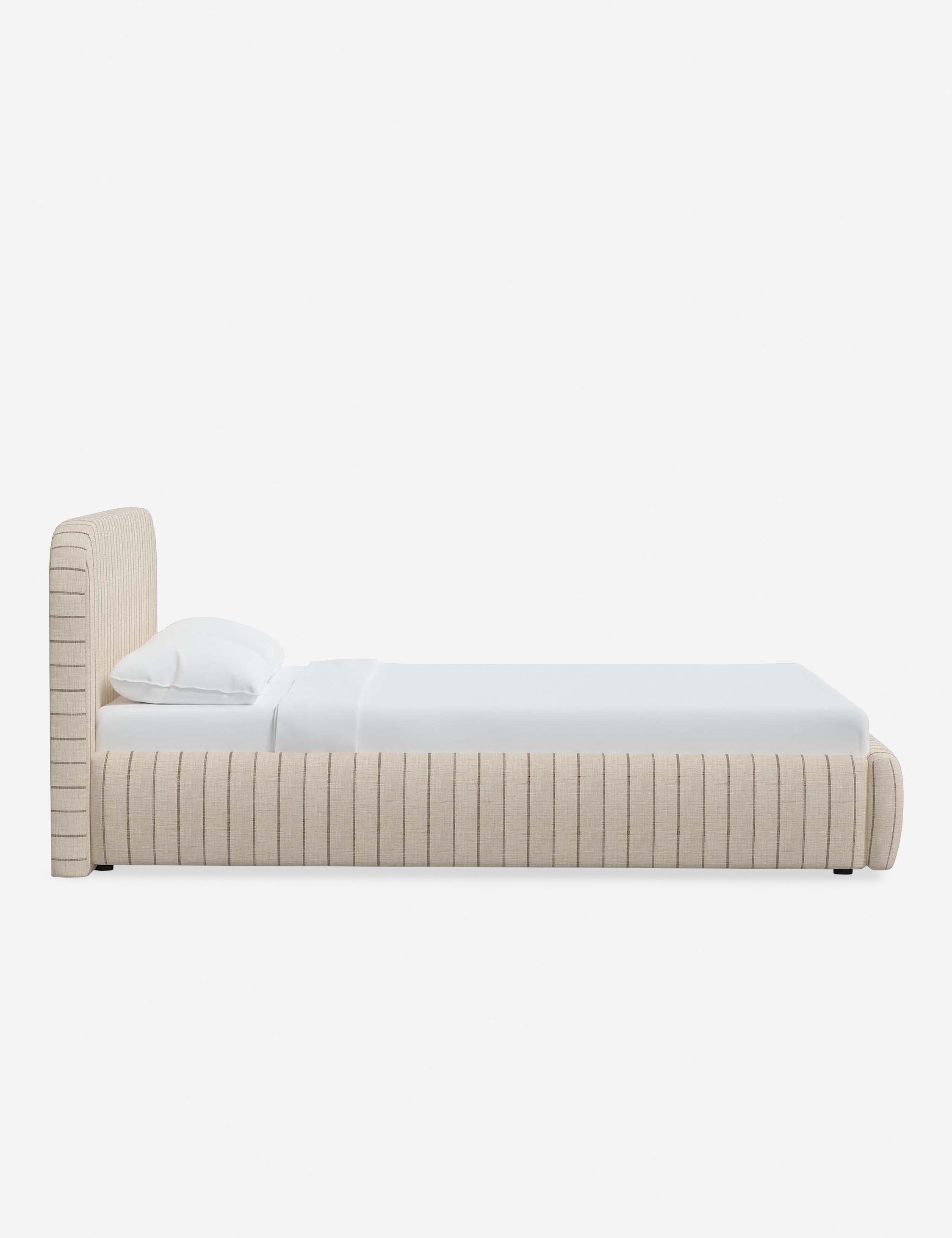 Bela Platform Bed | Upholstered, Low Rounded Headboard