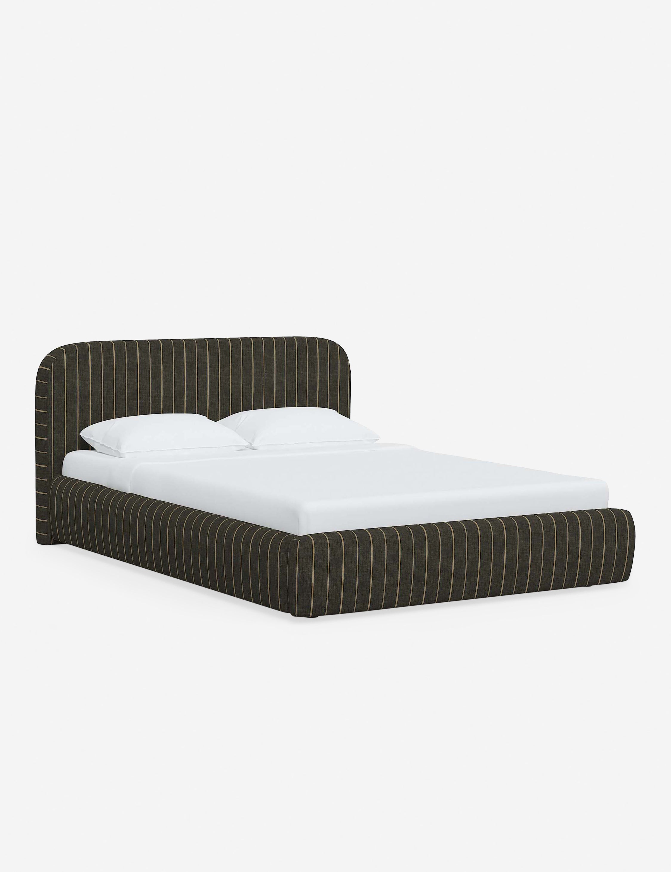 Bela Platform Bed | Upholstered, Low Rounded Headboard
