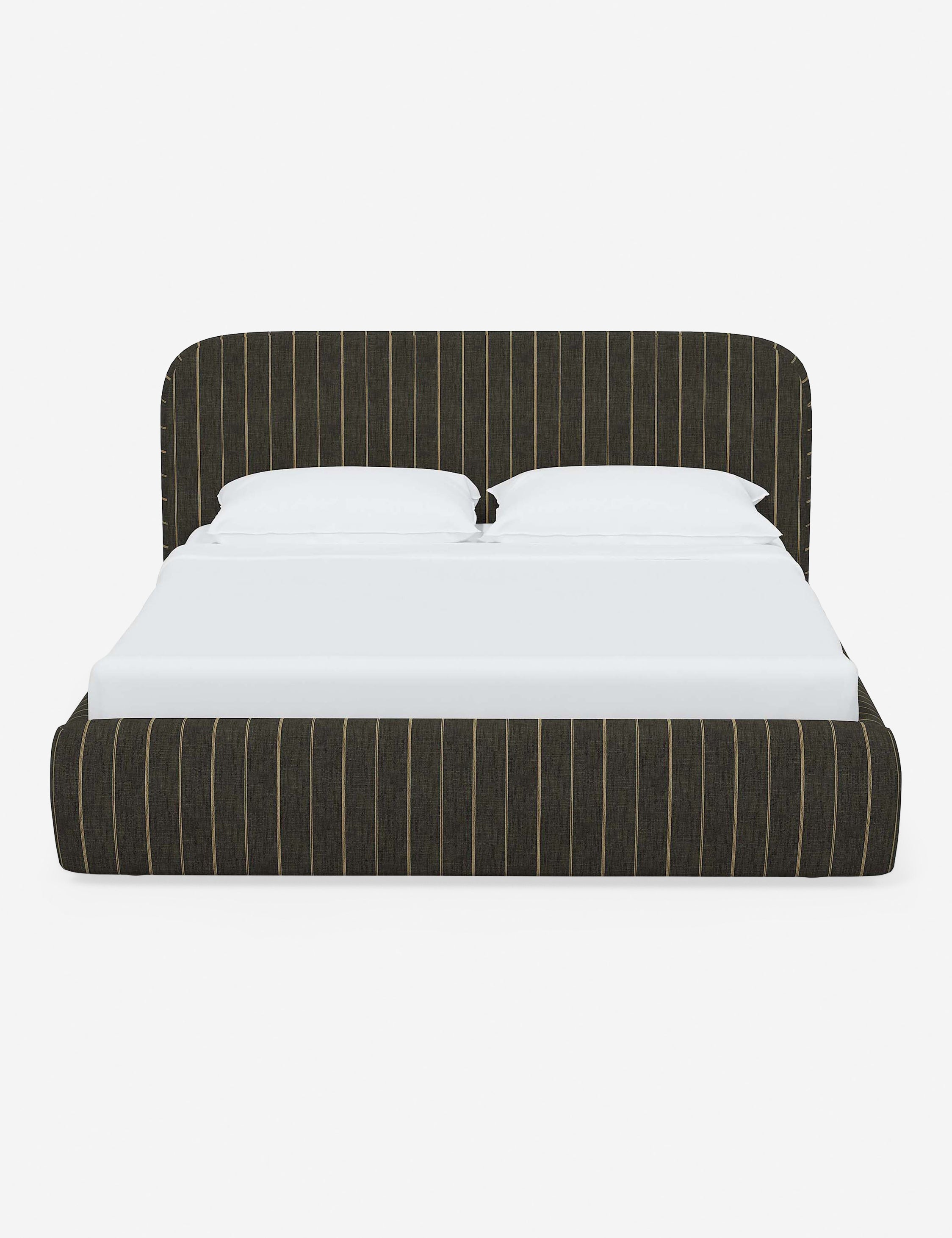 Bela Platform Bed | Upholstered, Low Rounded Headboard