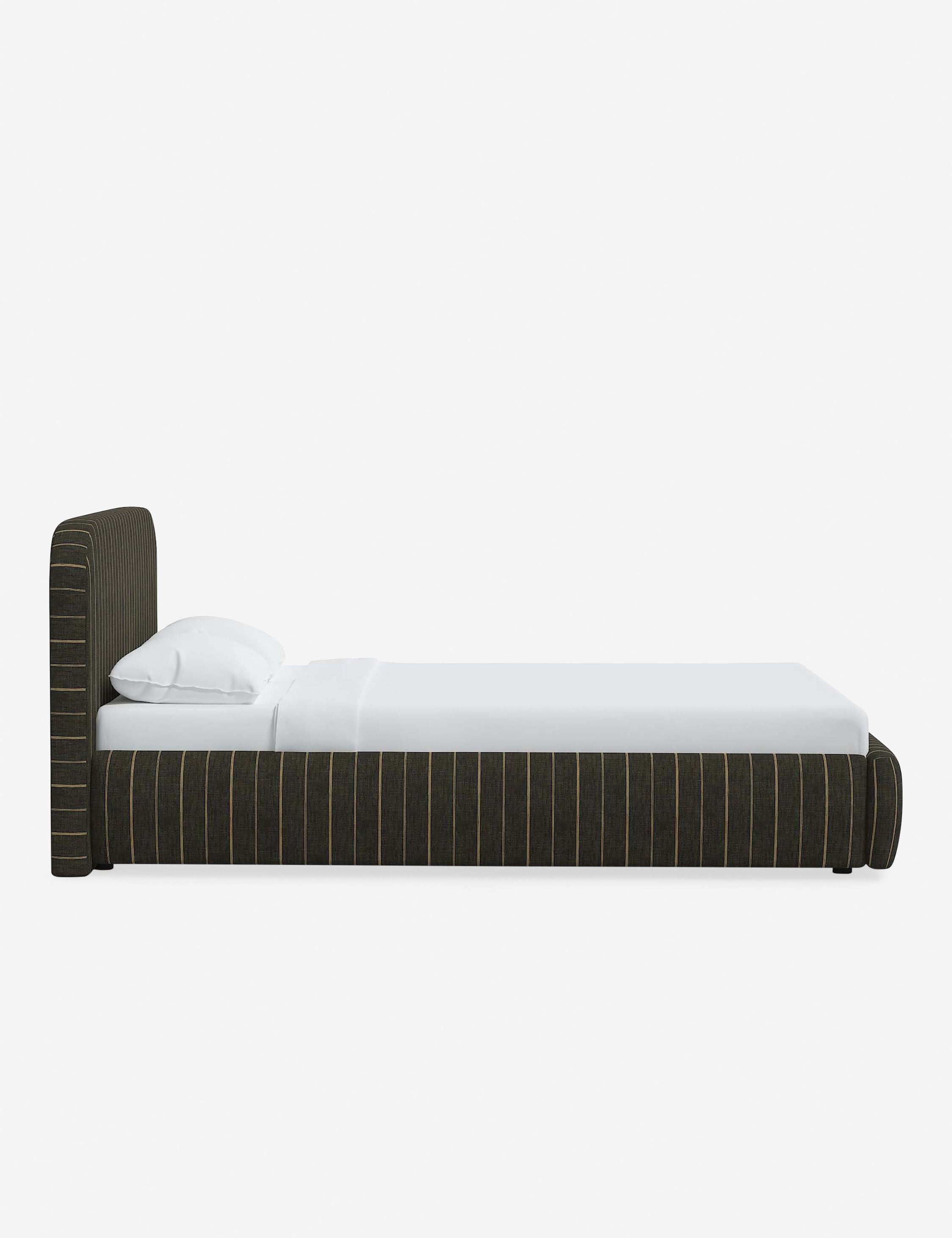 Bela Platform Bed | Upholstered, Low Rounded Headboard