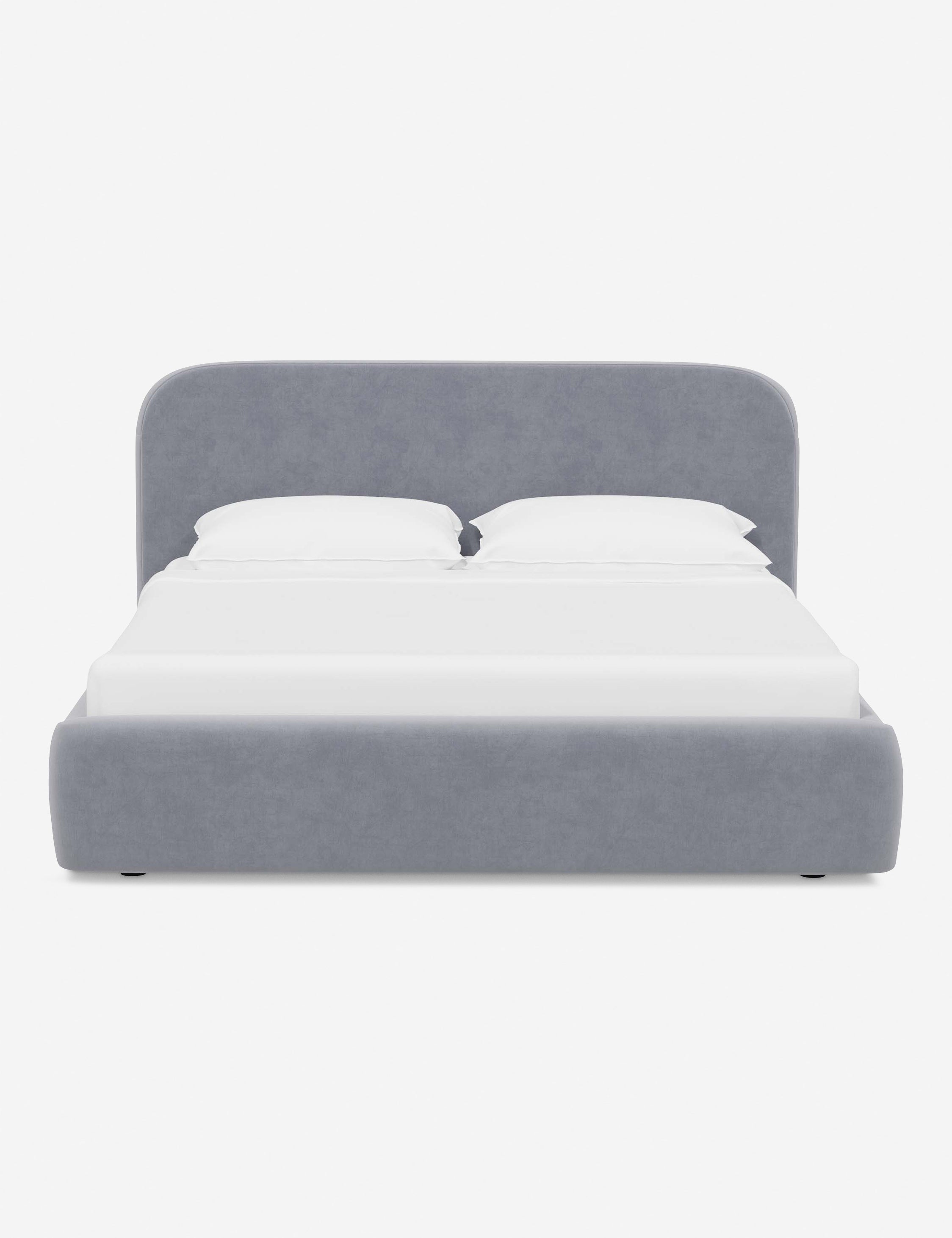 Bela Platform Bed | Upholstered, Low Rounded Headboard