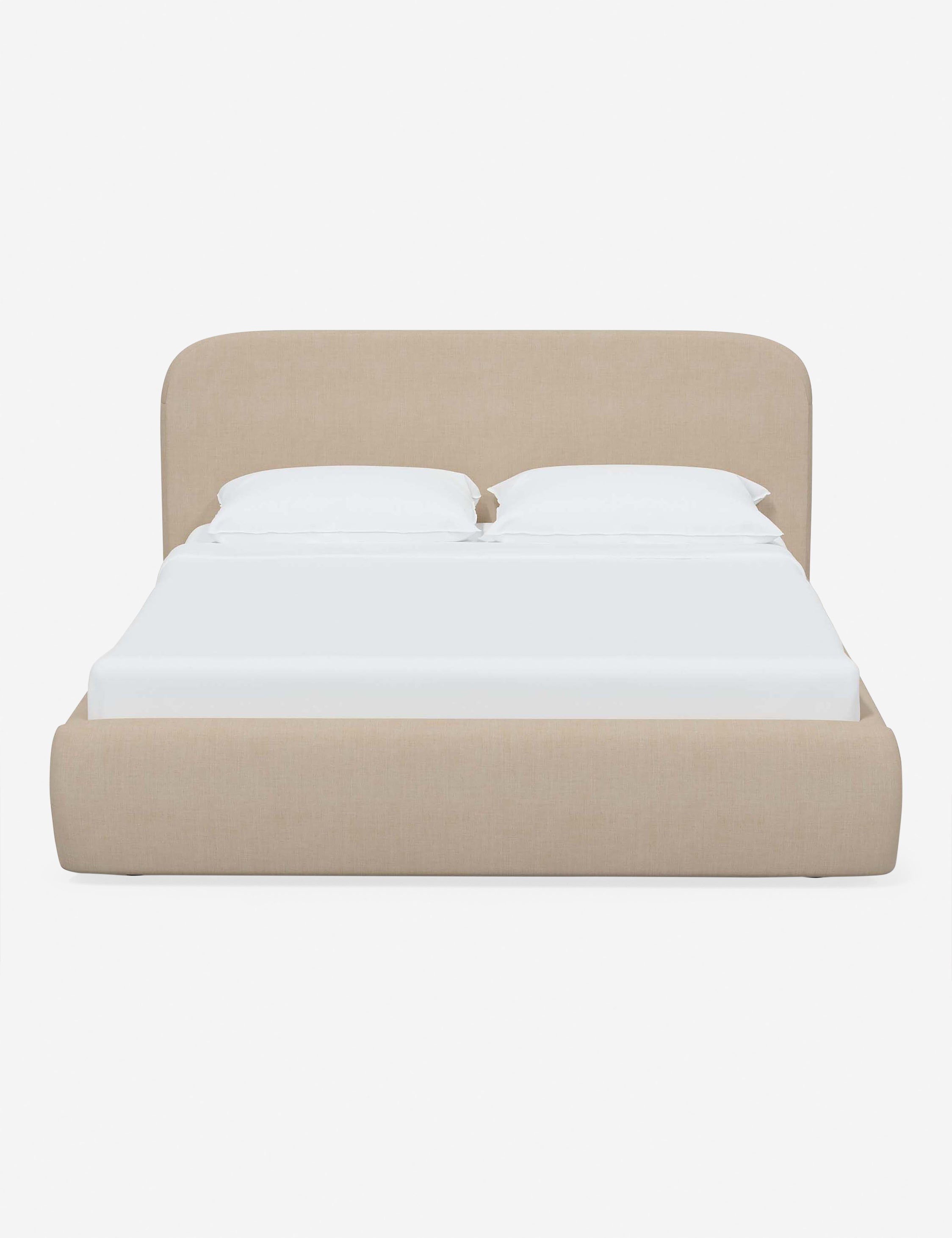 Bela Platform Bed | Upholstered, Low Rounded Headboard