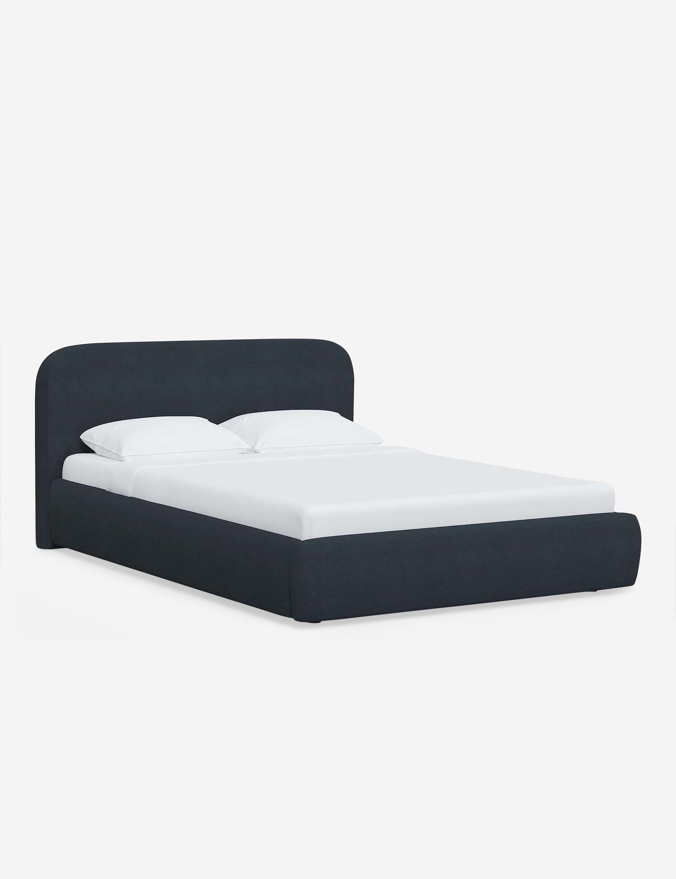 Bela Platform Bed | Upholstered, Low Rounded Headboard
