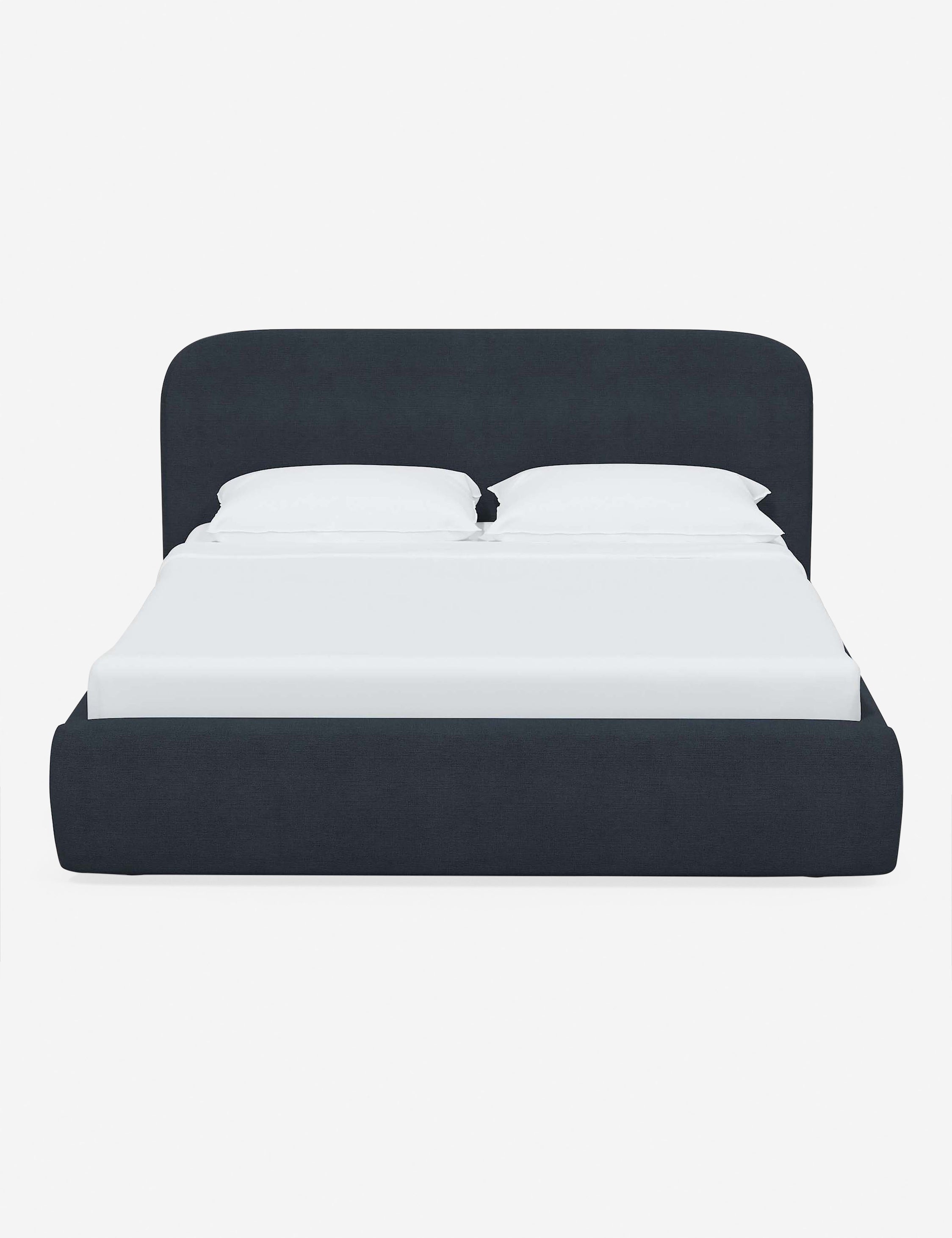 Bela Platform Bed | Upholstered, Low Rounded Headboard