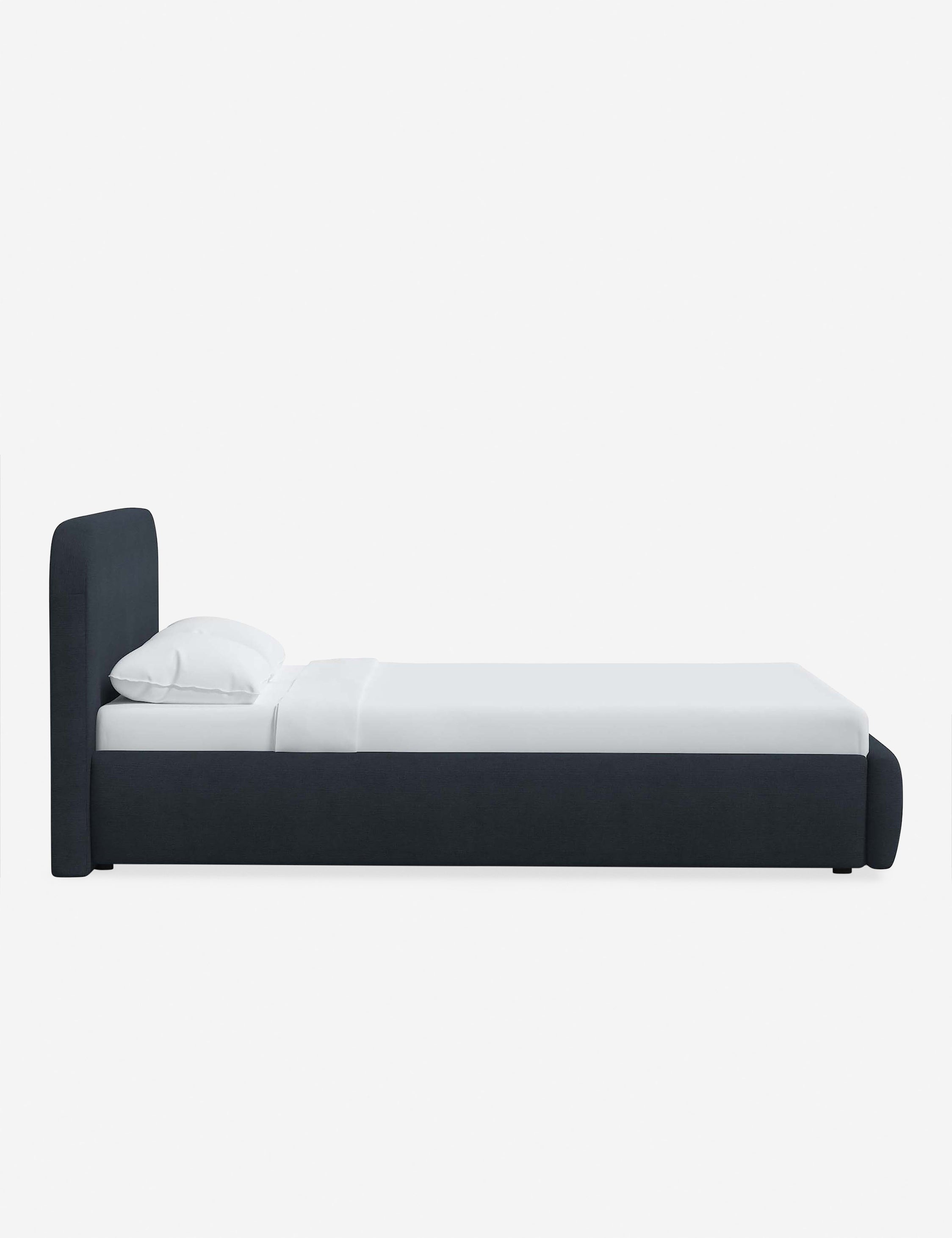 Bela Platform Bed | Upholstered, Low Rounded Headboard