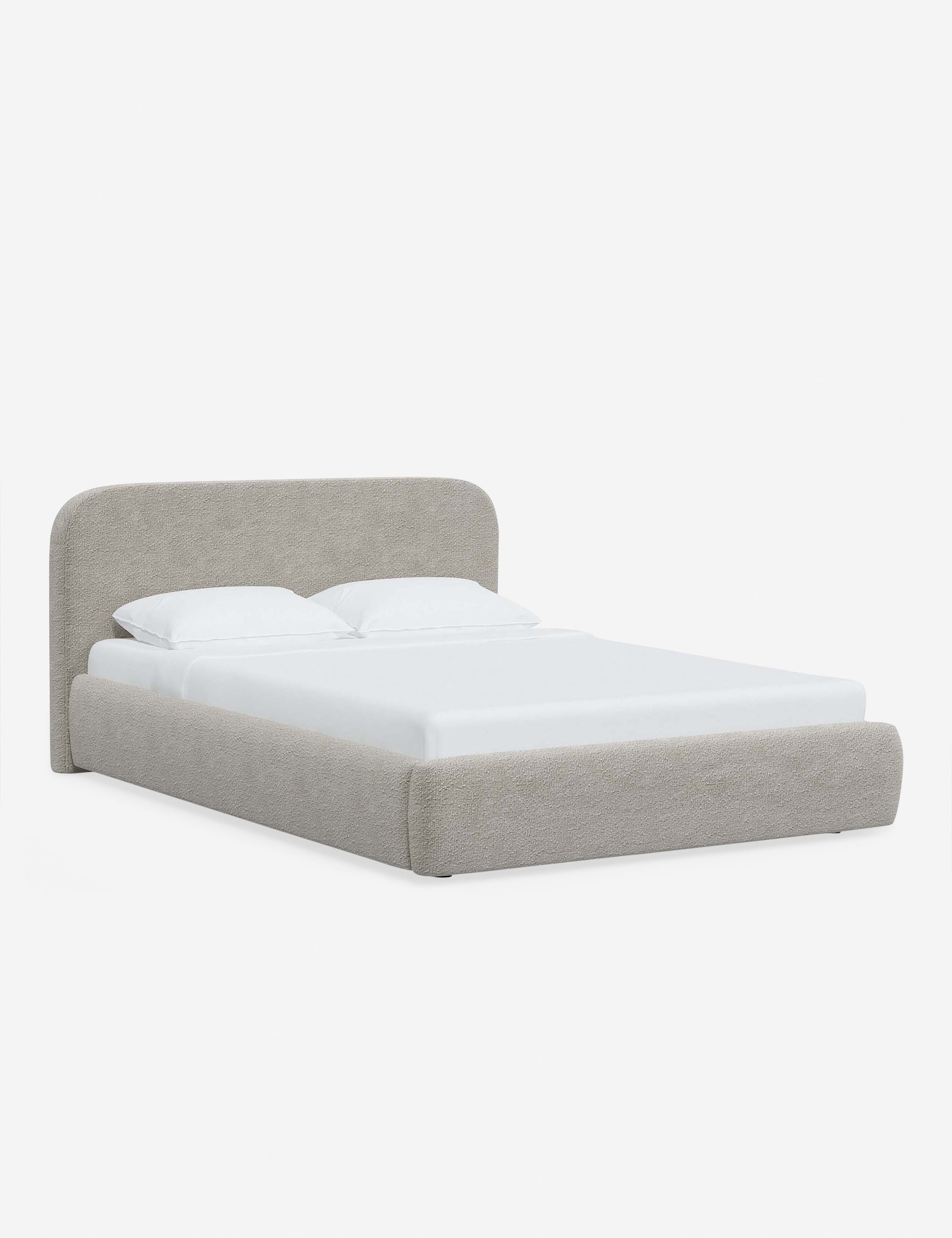 Bela Platform Bed | Upholstered, Low Rounded Headboard
