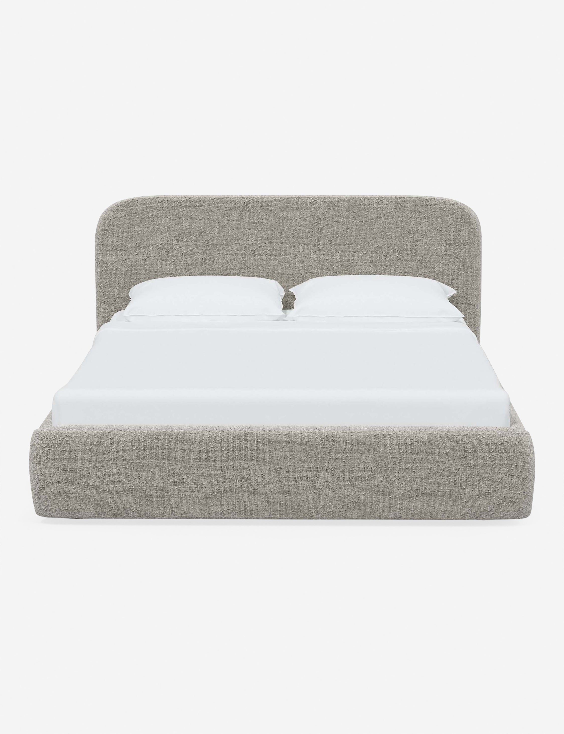 Bela Platform Bed | Upholstered, Low Rounded Headboard